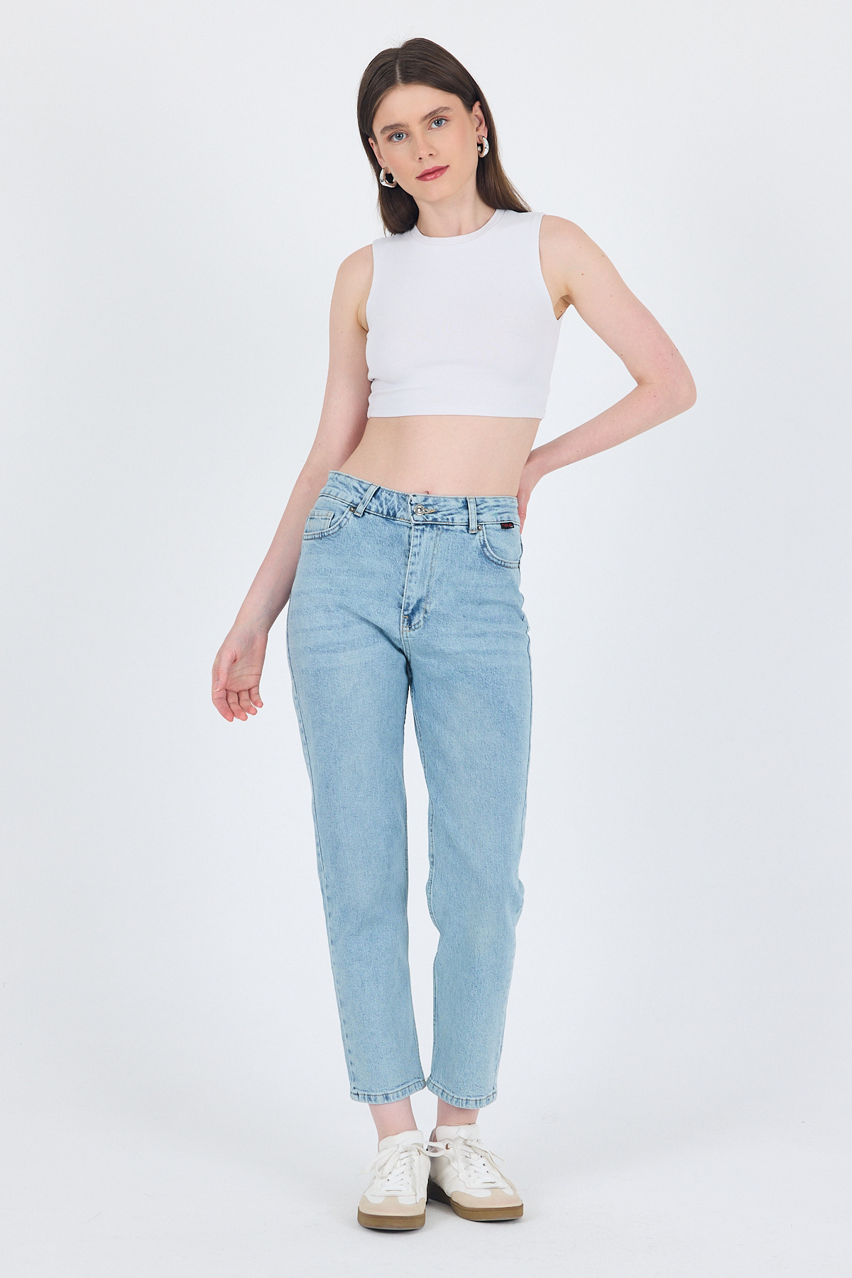 Buzkar Yüksek Bel Mom Fit Jean Pantolon 1050 - 2