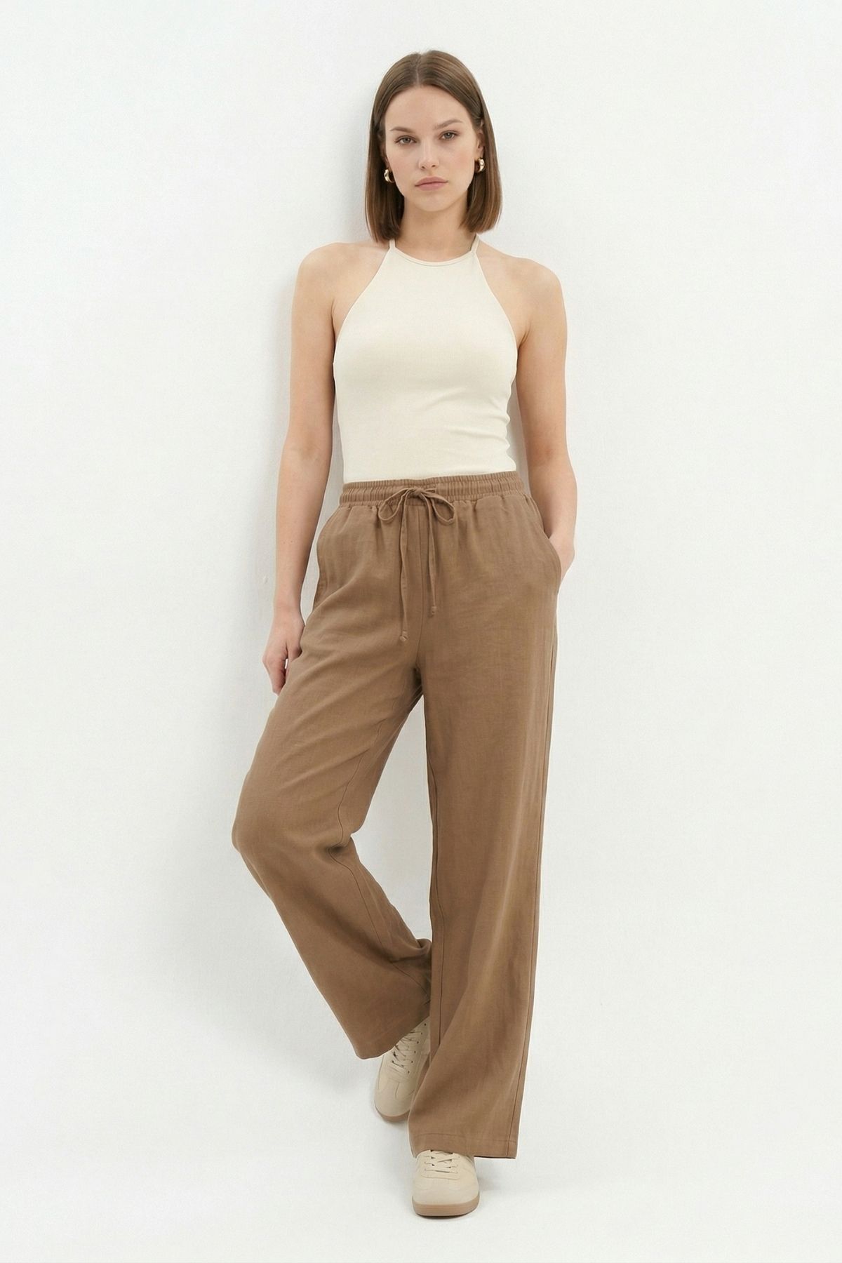 Bel Lastikli Pantolon 1200 Camel - RAYS