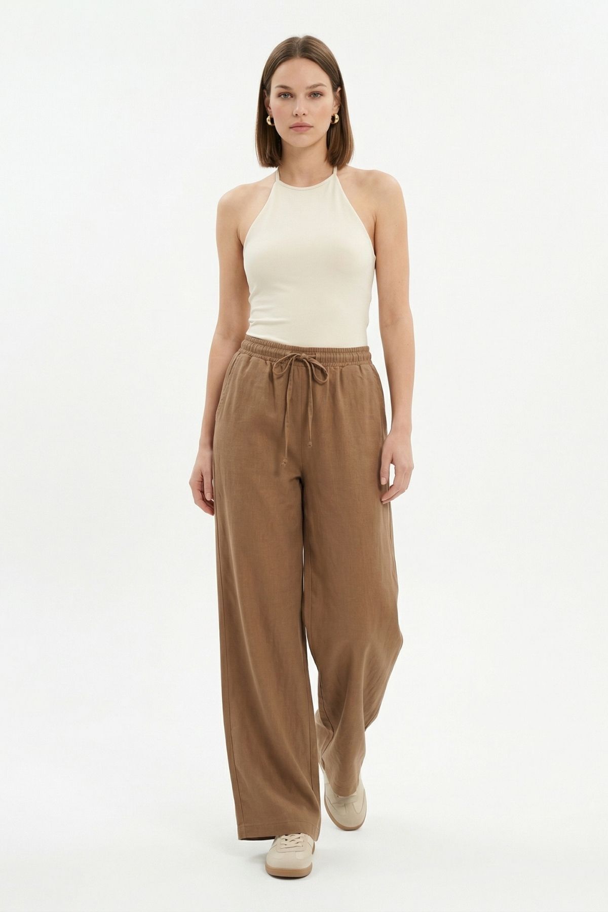 Bel Lastikli Pantolon 1200 Camel - RAYS