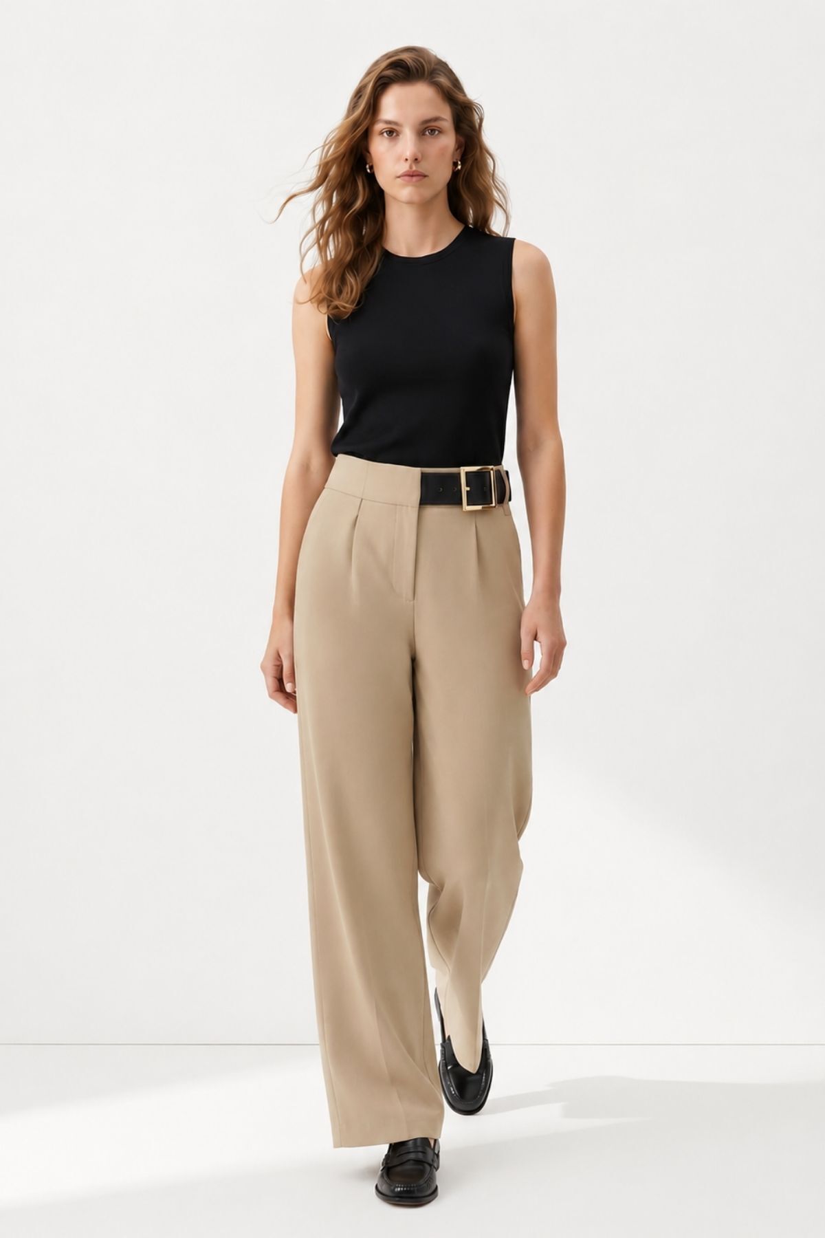Camel Kemer Detay Palazzo Pantolon 8421A - RAYS