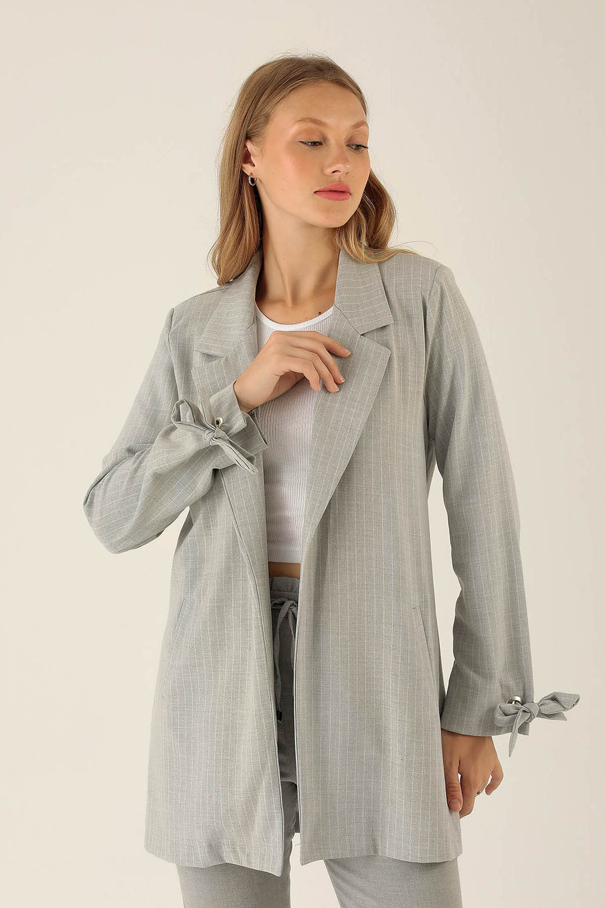 Ceket - 6761A Gri - 2