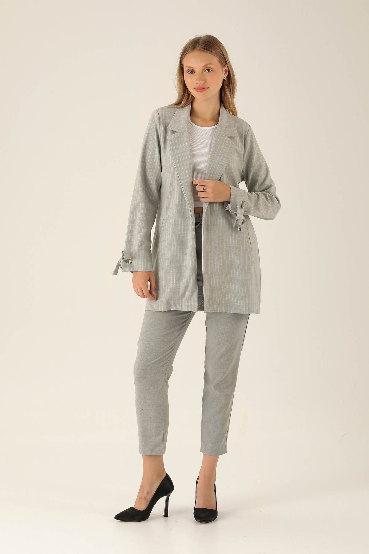 Ceket - 6761A Gri - 3