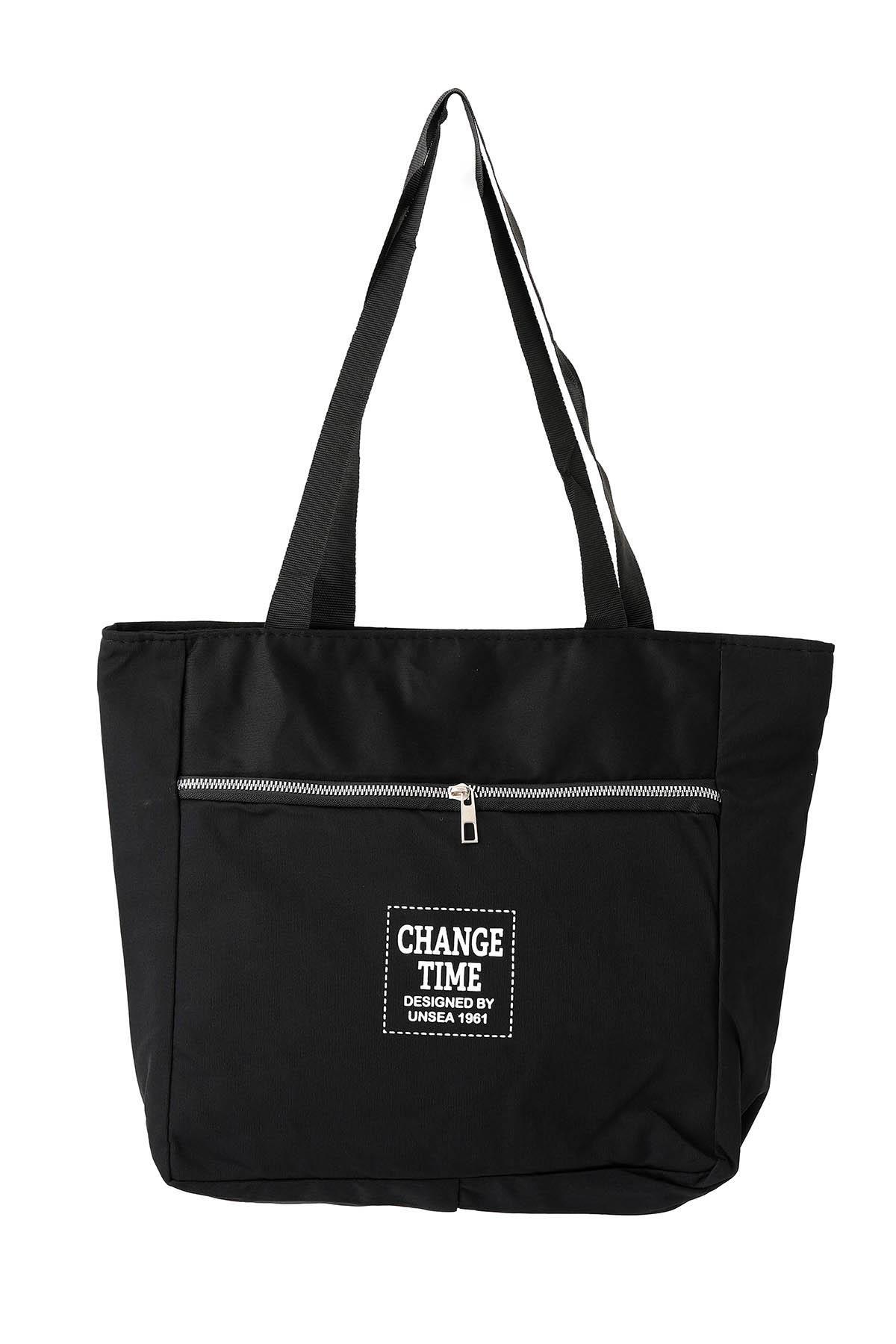 Change Time Baskı Çanta - 9111 Siyah 