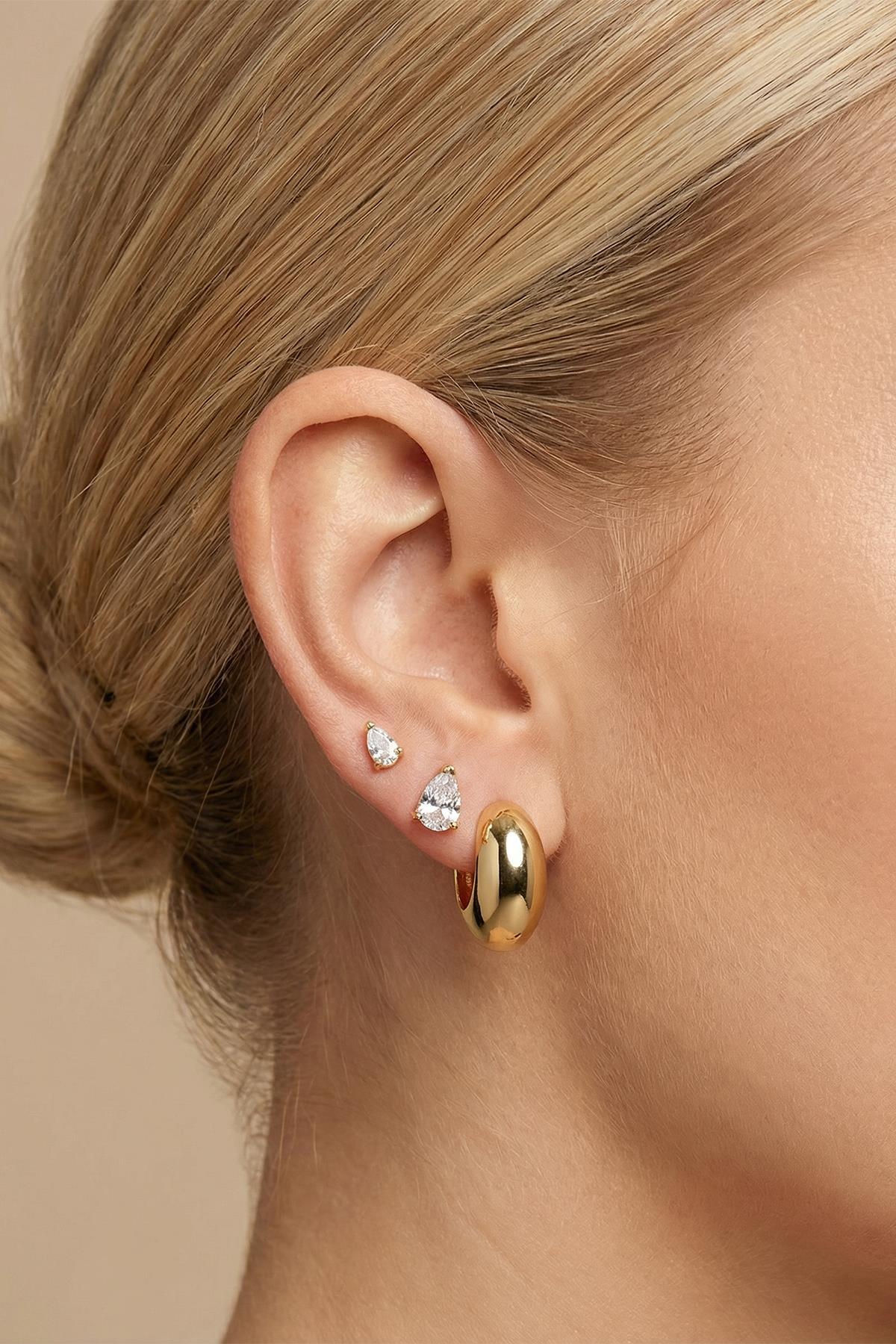 Damla Figürlü Çoklu Küpe Seti 0116 - RAYS