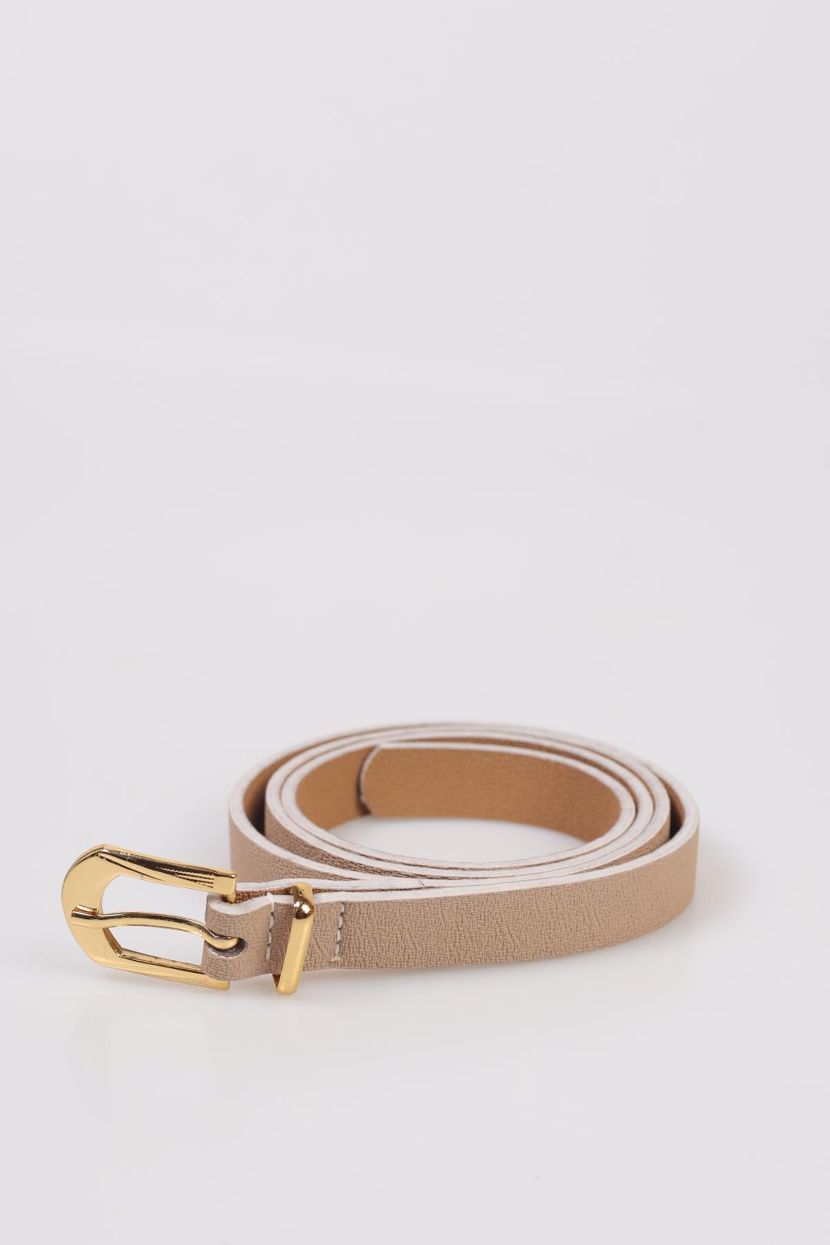 Desen Tokalı Bayan Kemer - 31 Bej 