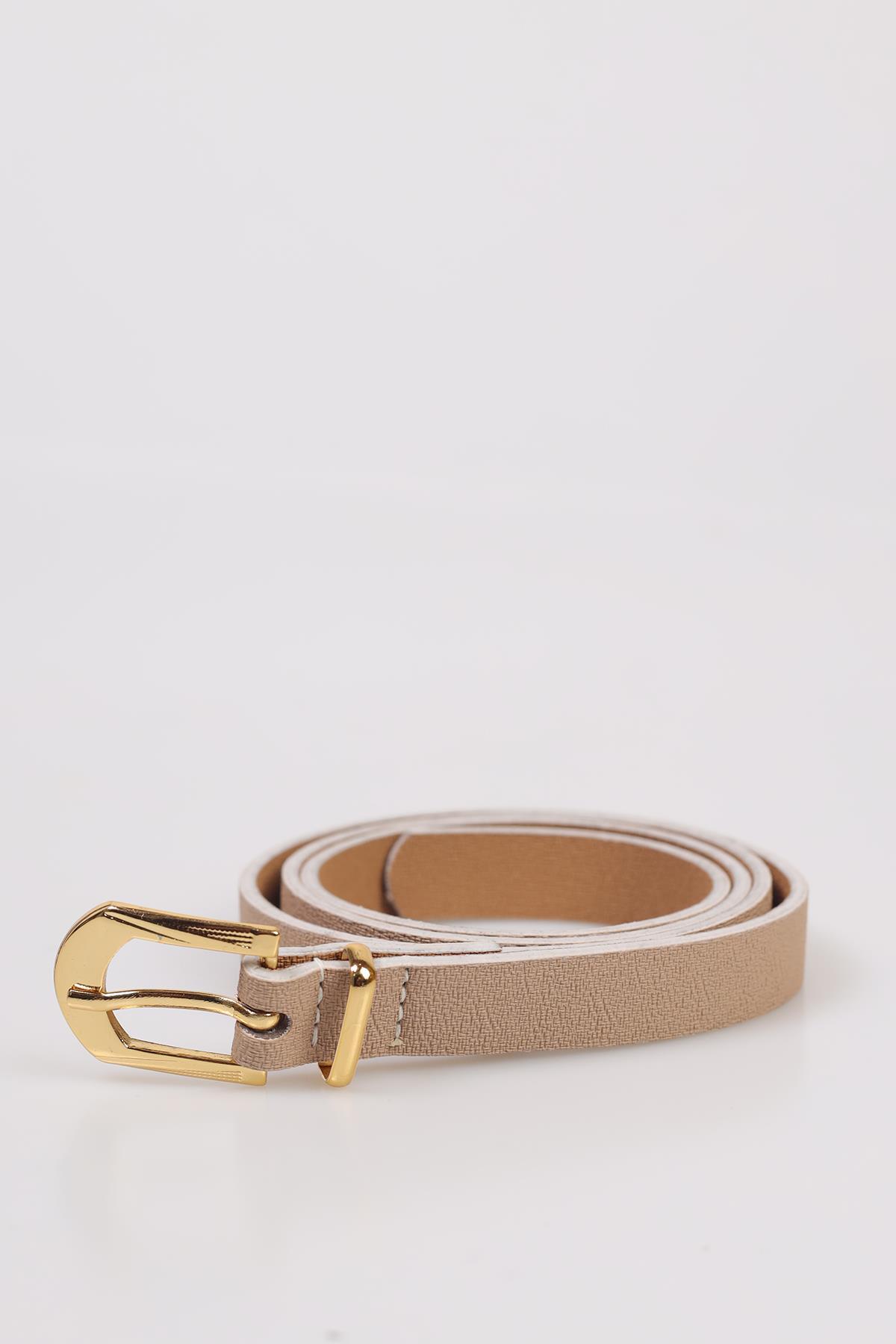 Desen Tokalı Bayan Kemer - 31 Bej - 2