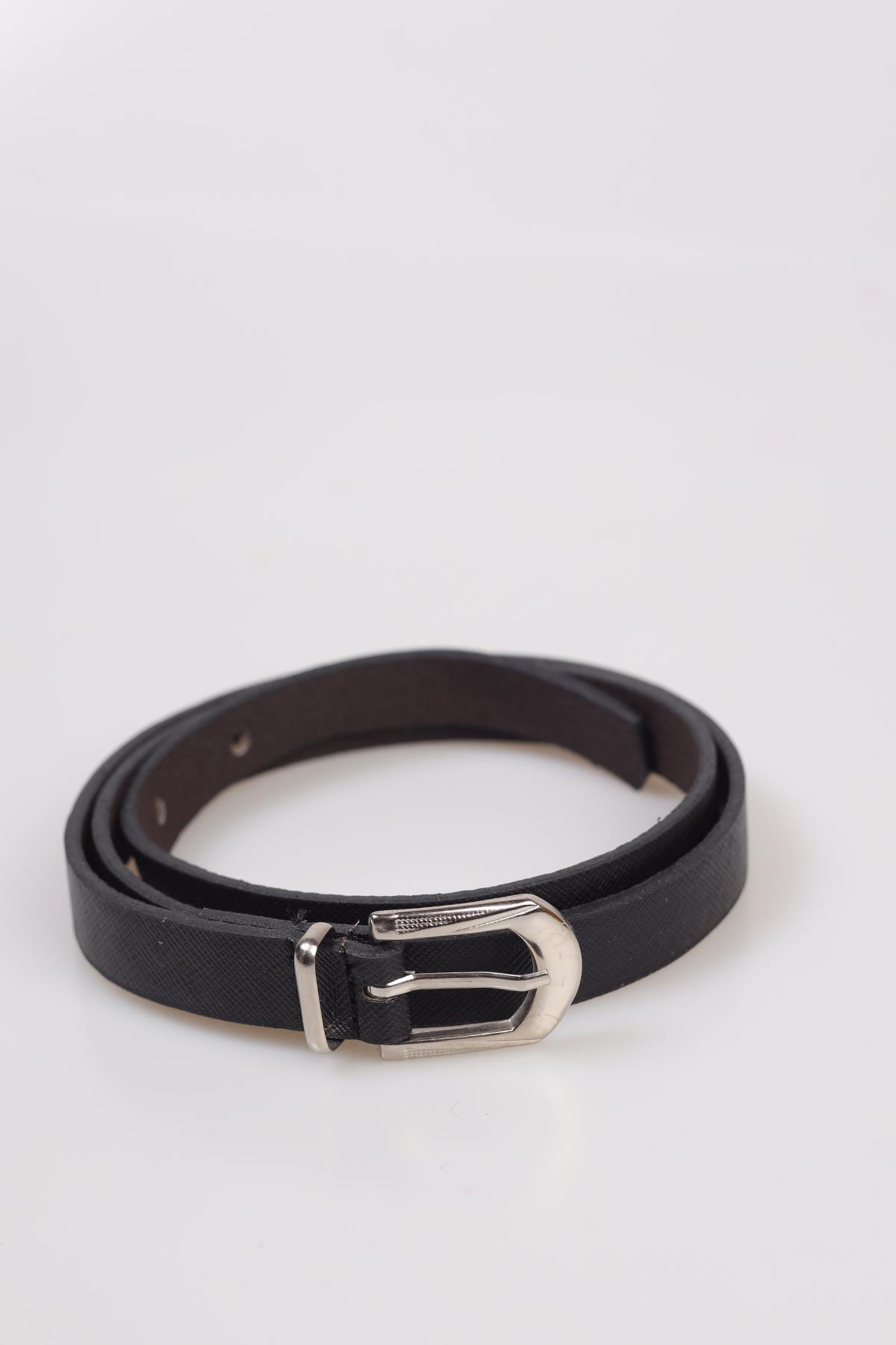 Desen Tokalı Bayan Kemer - 31 Siyah - 1