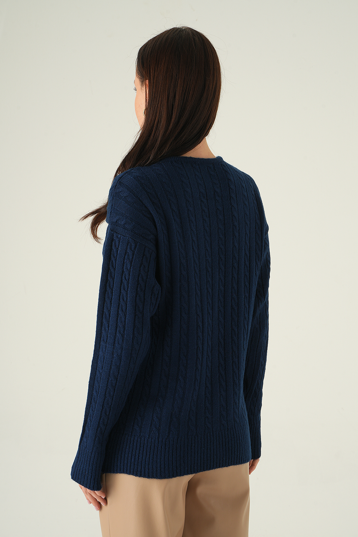 Düğmeli Örgülü Hırka Laci 2470 - 5