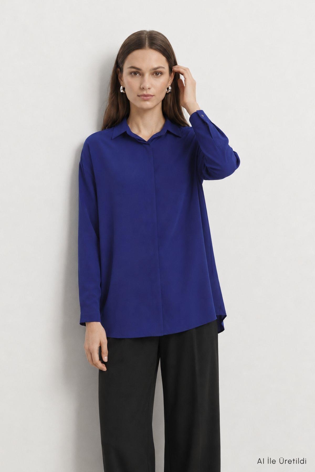 Düğmeli Salaş Tunik 4537 Laci - 2