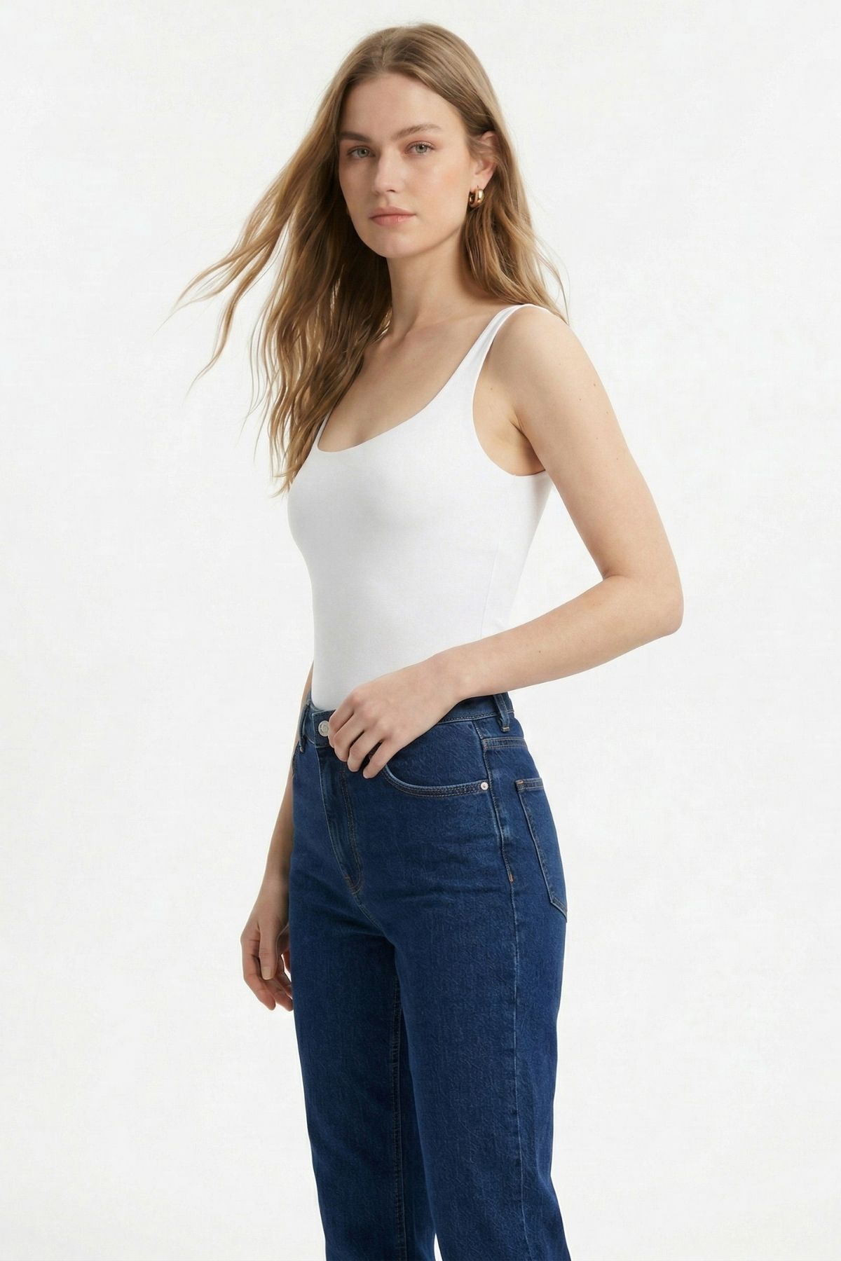 Ekru U Yaka Zıbınlı Atlet 5087 - RAYS (1)