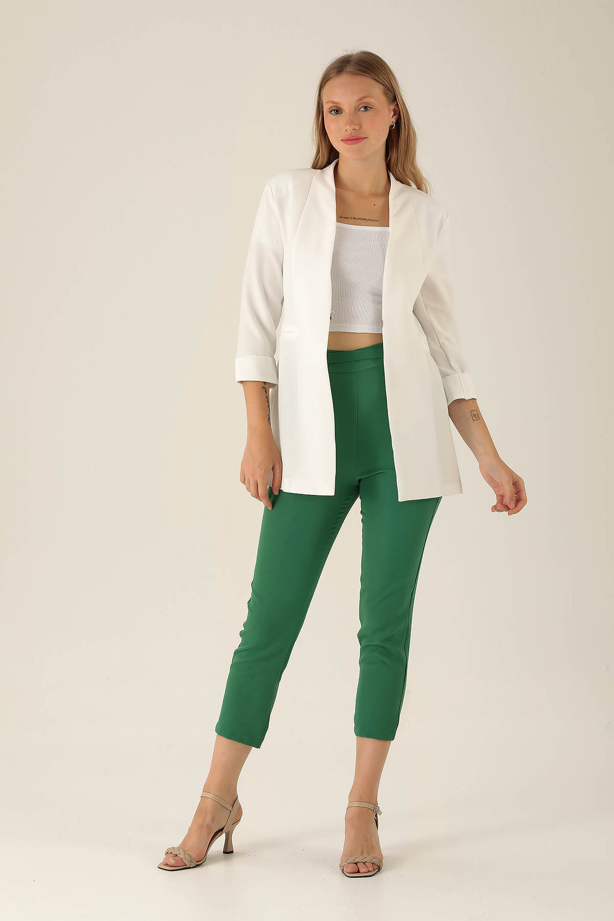 Fakir Kol Ceket - 6005A Ekru - 3