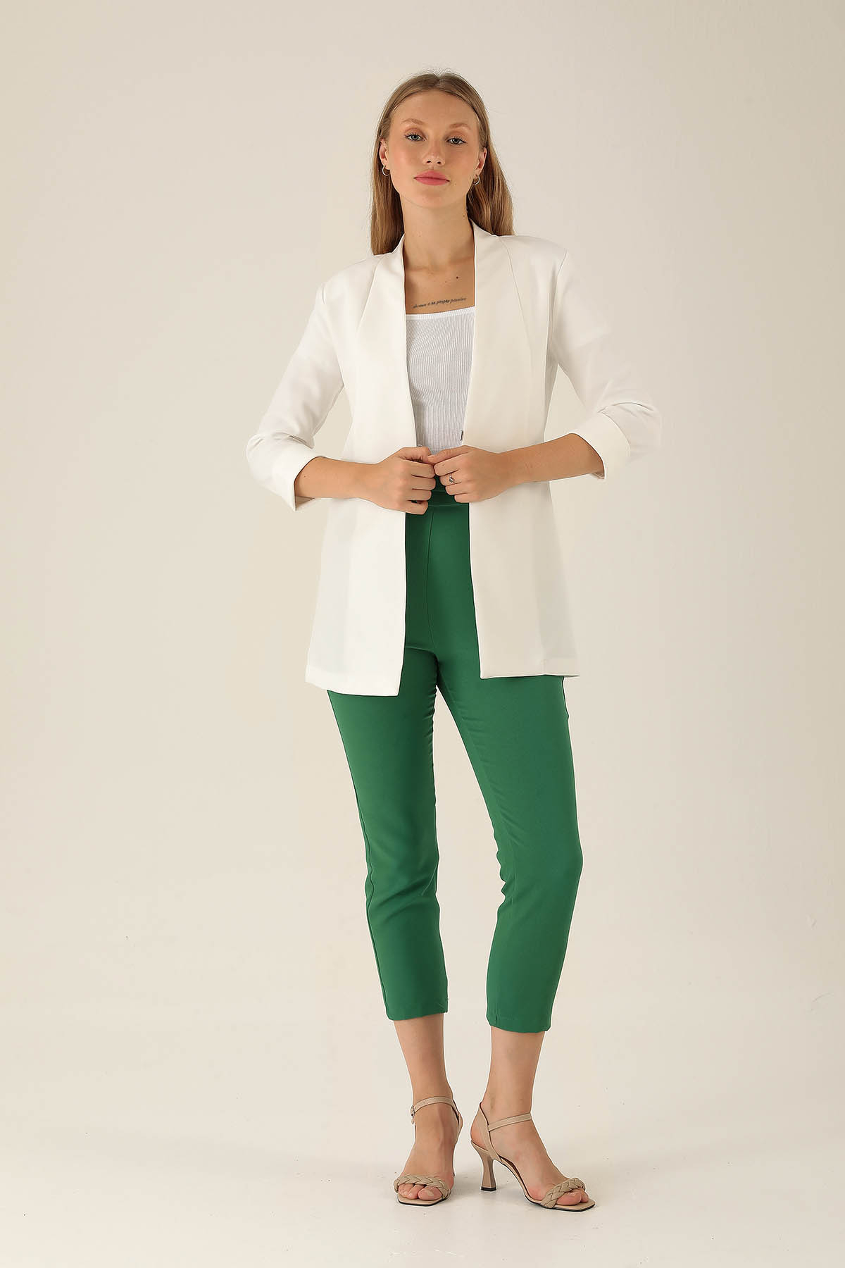 Fakir Kol Ceket - 6005A Ekru - 4