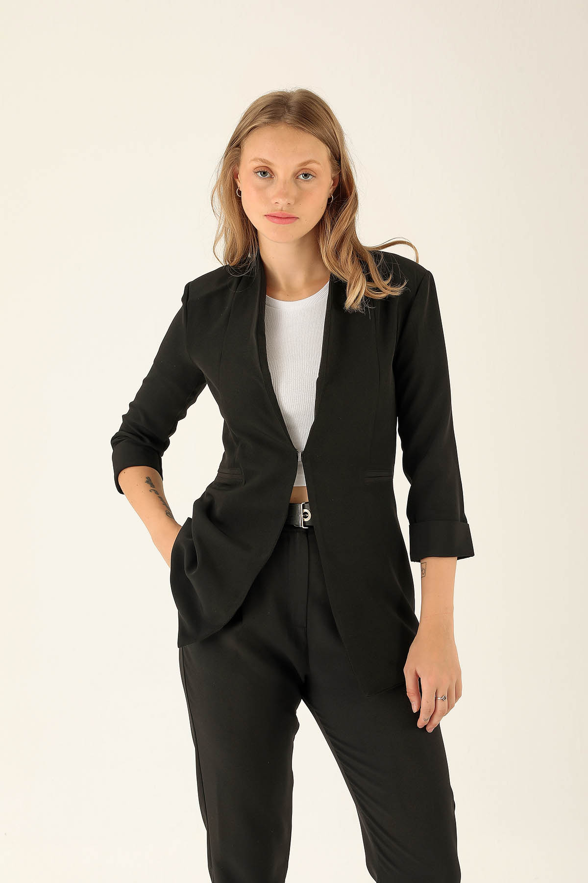 Fakir Kol Ceket - 6005A Siyah - 2