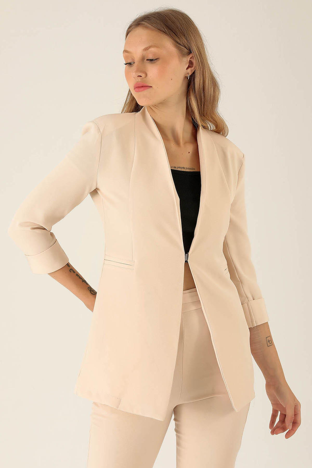 Fakir Kol Ceket - 6005A Taş - 2