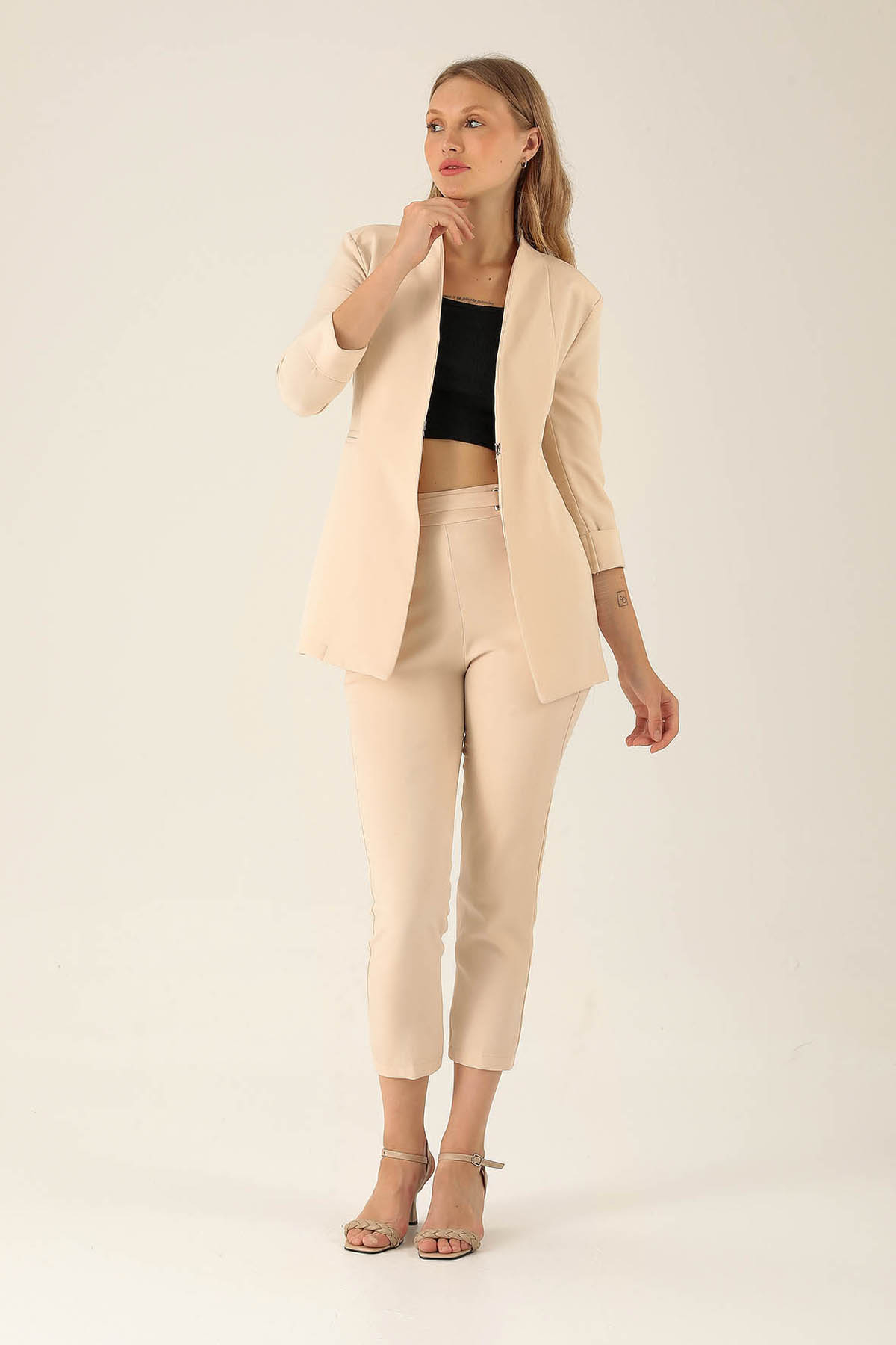 Fakir Kol Ceket - 6005A Taş - 4