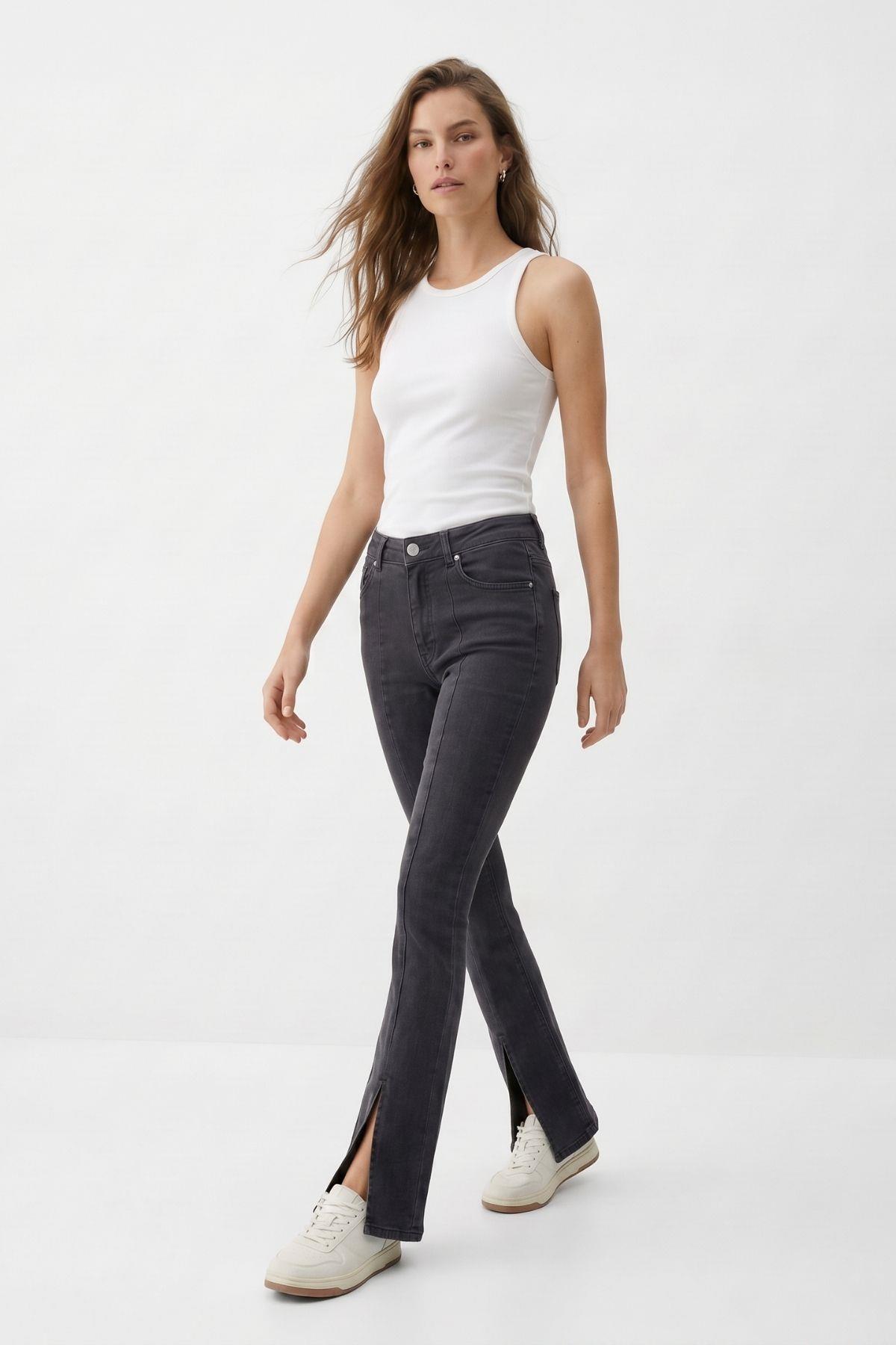 İspanyol Paça Pensli Jean 576 Füme - RAYS