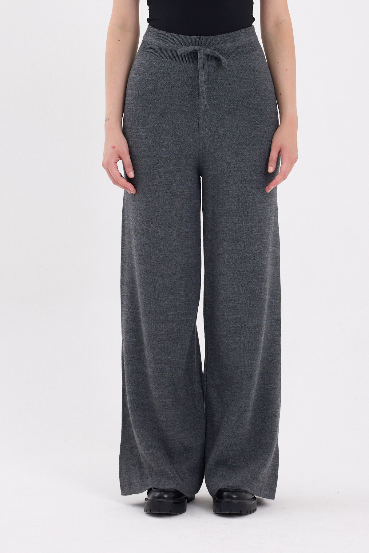 Füme Yüksek Bel Triko Palazzo Kadın Pantolon 2251 - RAYS