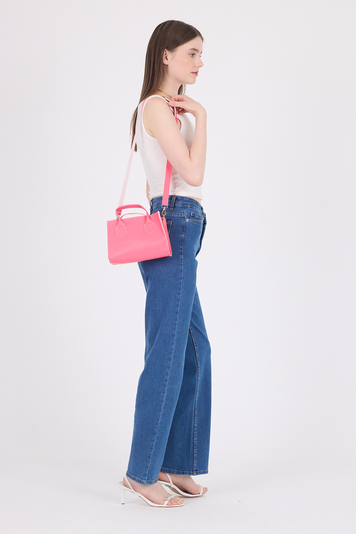 Fuşya Askılı El ve Kol Çantası 9217 - 2