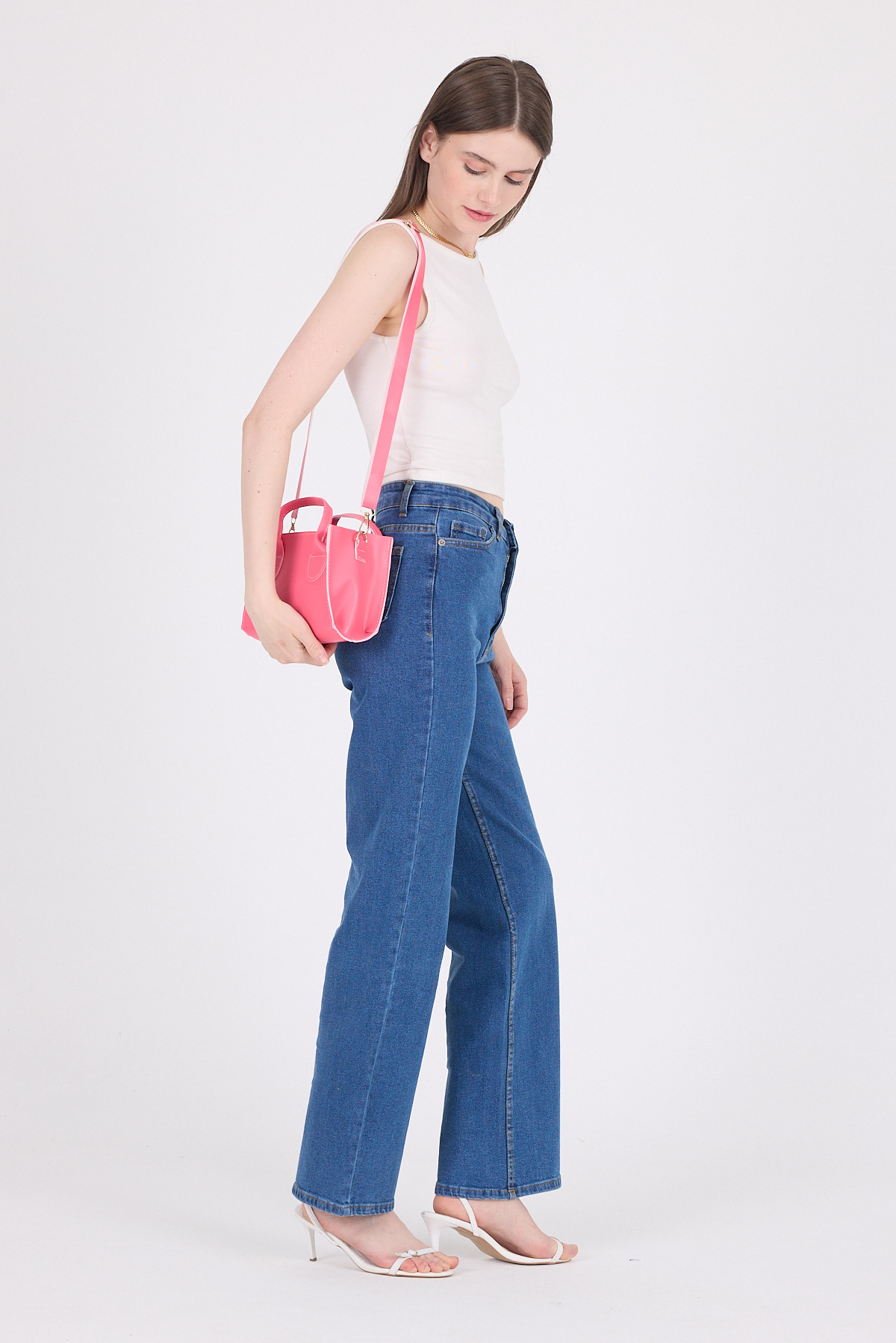 Fuşya Askılı El ve Kol Çantası 9217 - 5