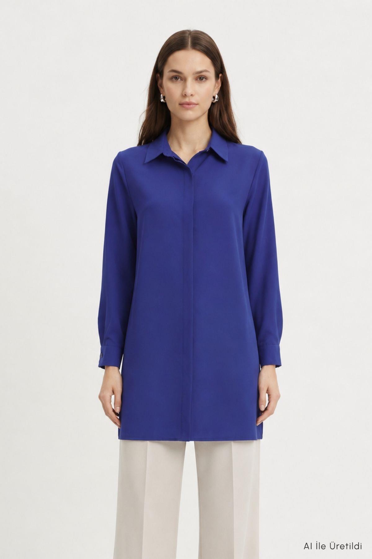 Gizli Düğmeli Tunik 8698 Laci - 2