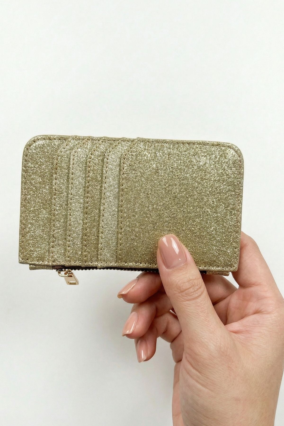 Gold Simli Fermuar Detaylı Dikey Kartlık 234 - RAYS