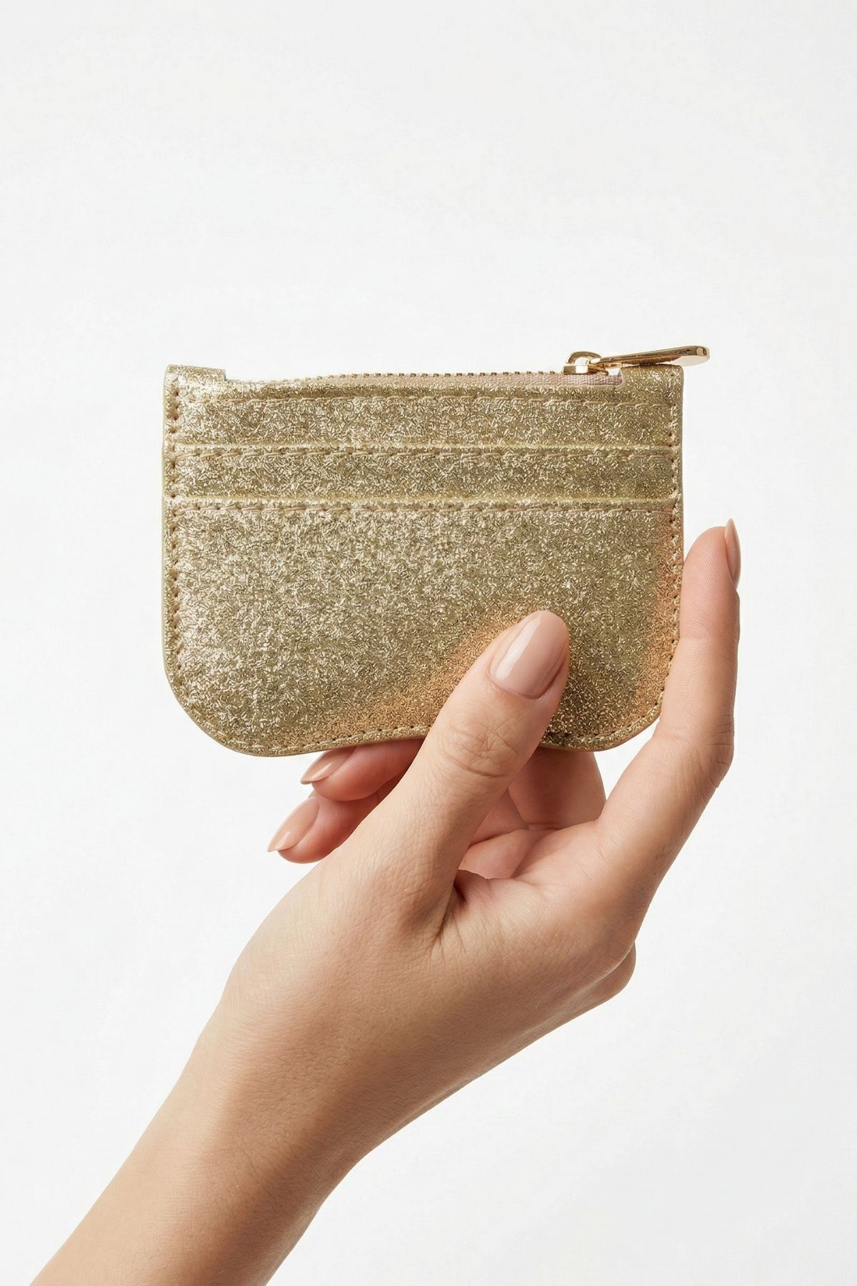 Gold Simli Fermuar Detaylı Yatay Kartlık 247 