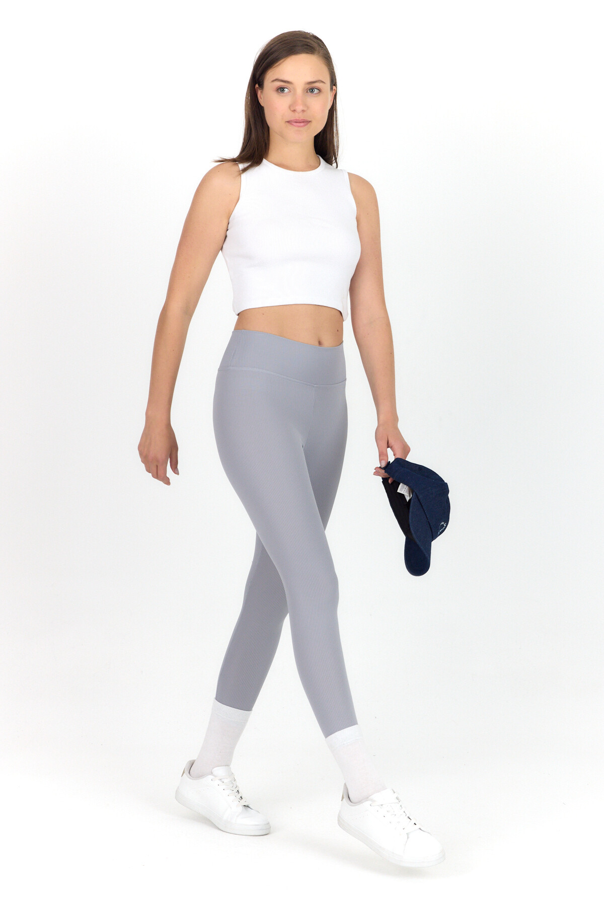 Gri Fitilli Yüksek Bel Tayt 2004 - RAYS (1)