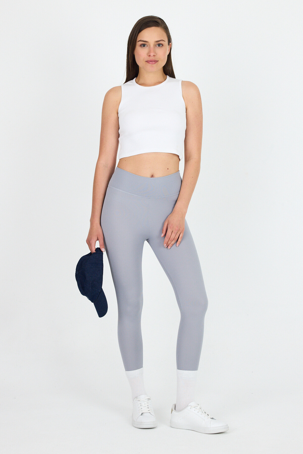 Gri Fitilli Yüksek Bel Tayt 2004 - RAYS