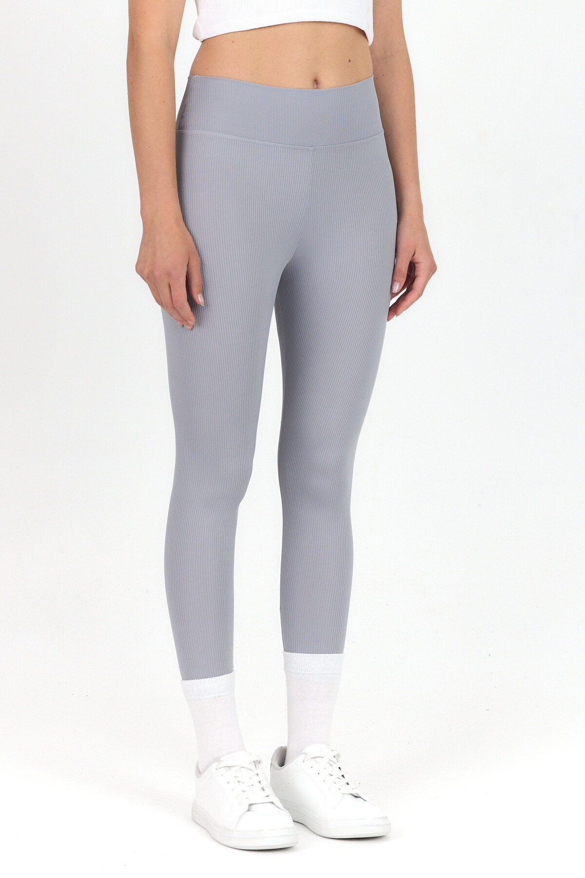 Gri Fitilli Yüksek Bel Tayt 2004 - 3