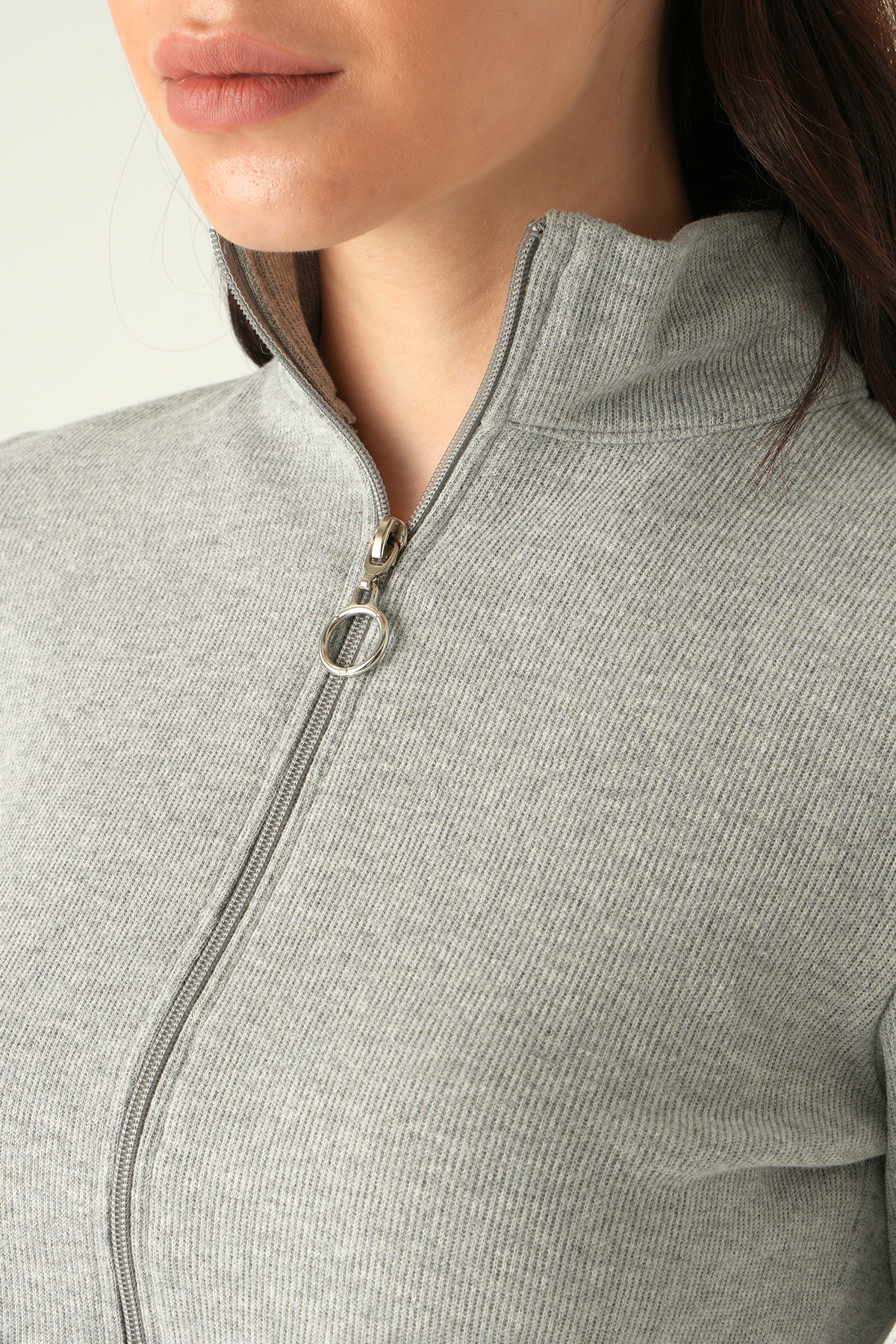 Gri İspanyol Paça Pantolon Hırka Takım 3098A - 4