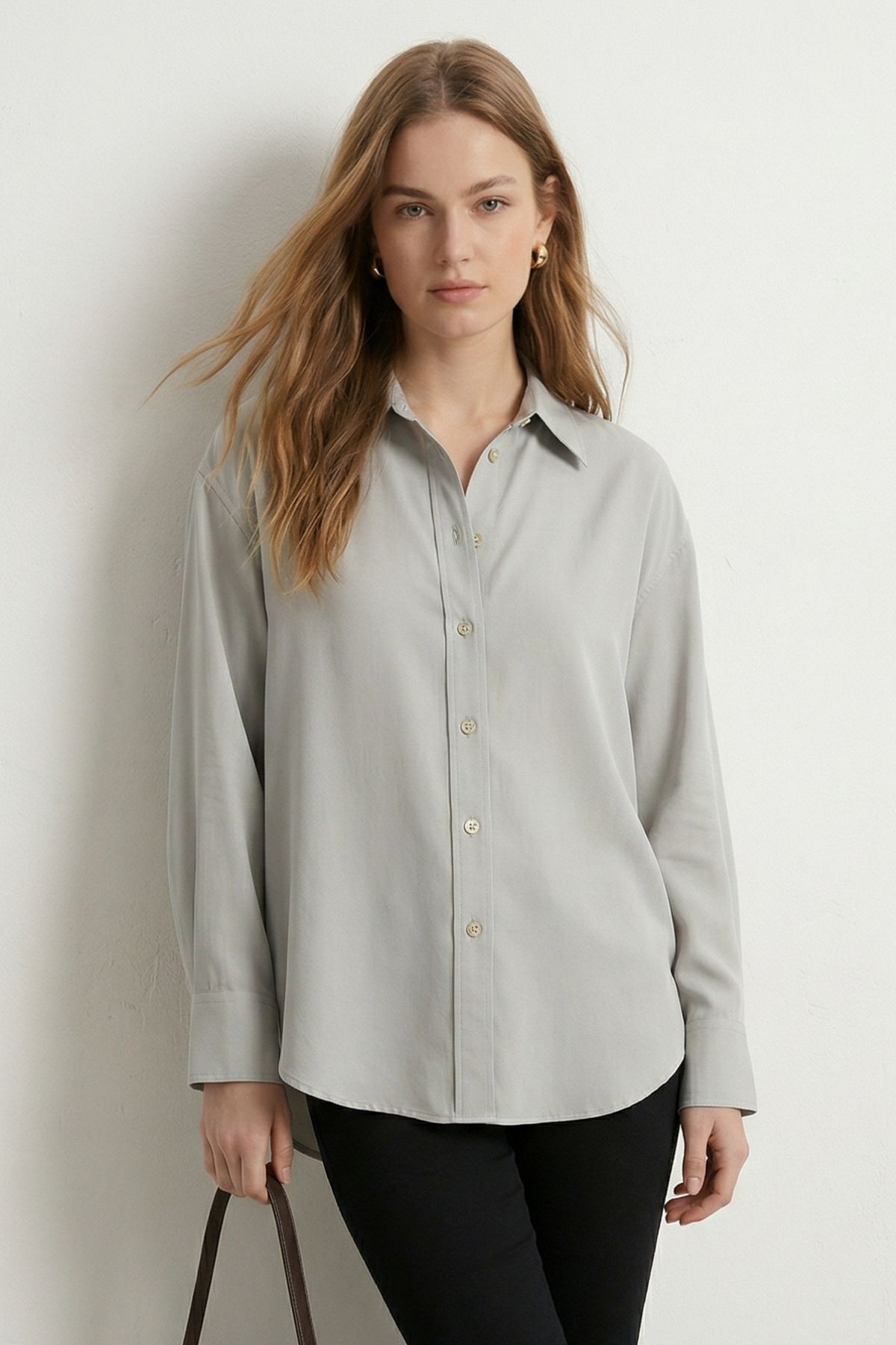 Gri Oversize Gömlek 4000 - RAYS