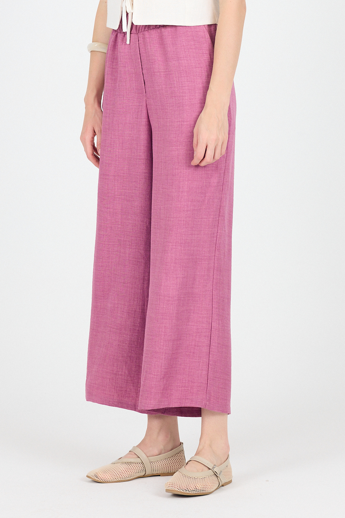 Gül Pamuklu Bel Lastikli Bol Paça Pantolon 4657 - RAYS