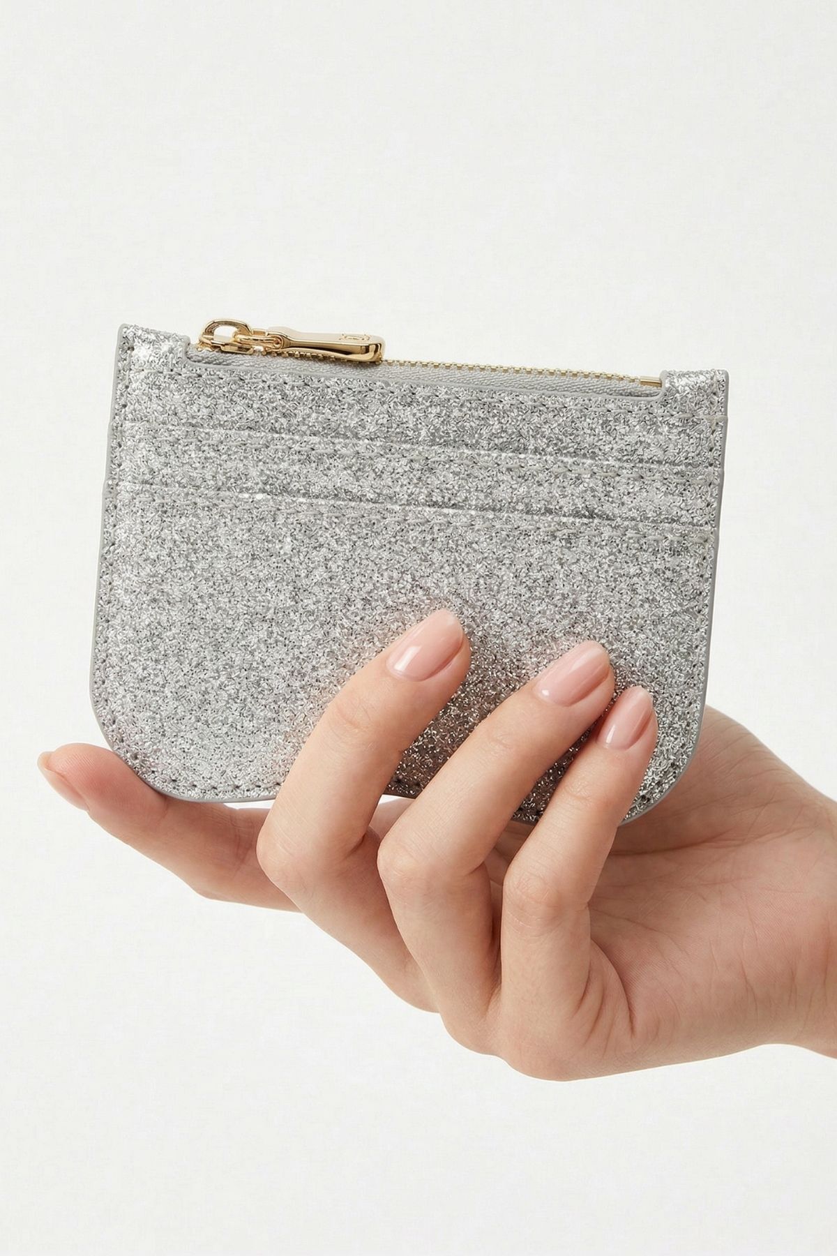 Gümüş Simli Fermuar Detaylı Yatay Kartlık 247 