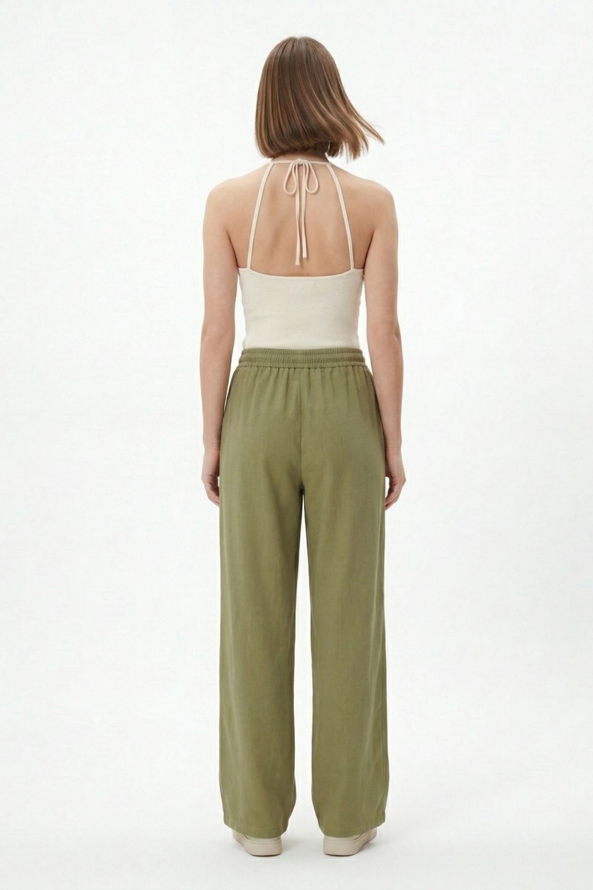 Haki Bel Lastikli Pantolon 1200 - 3