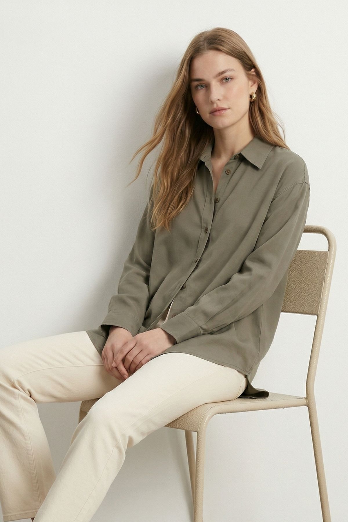 Haki Oversize Gömlek 4000 - RAYS