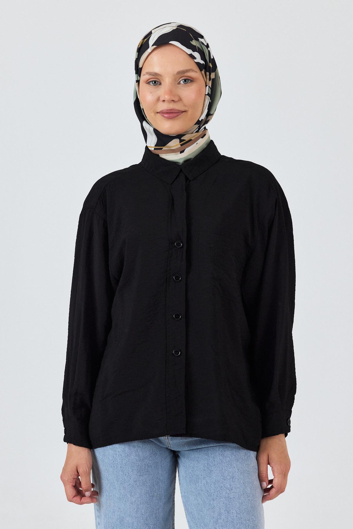 Haki Yaprak Desenli Eşarp 3004 - RAYS