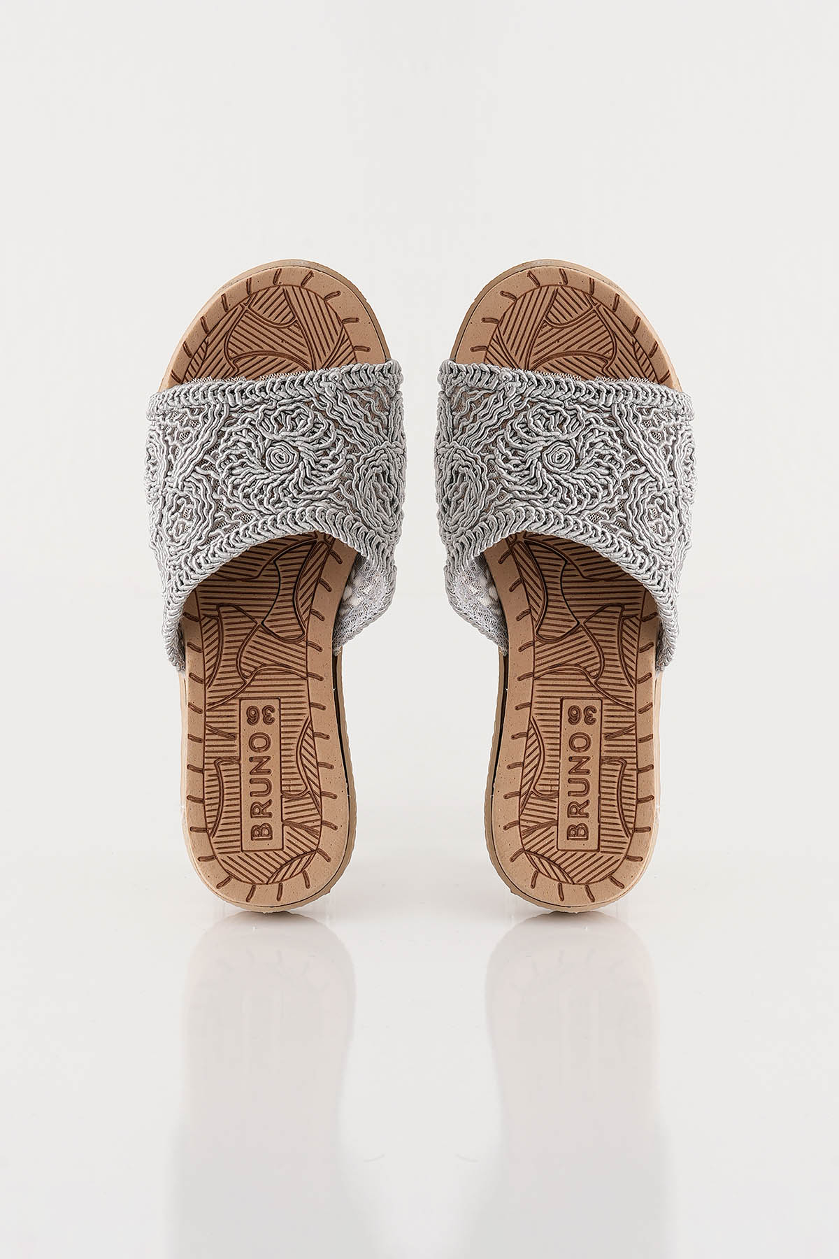 Hasır Terlik - 7029 Gri - 4