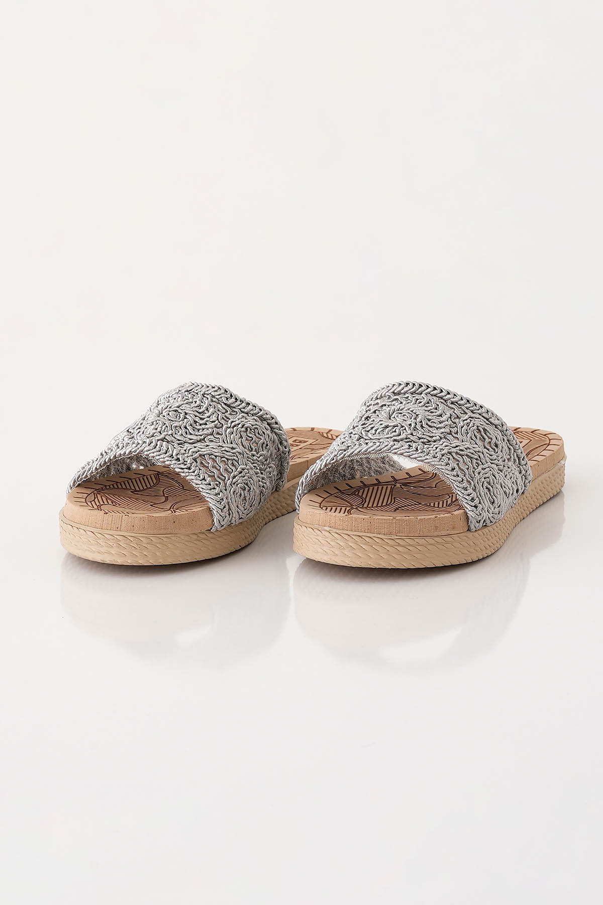 Hasır Terlik - 7029 Gri - 2