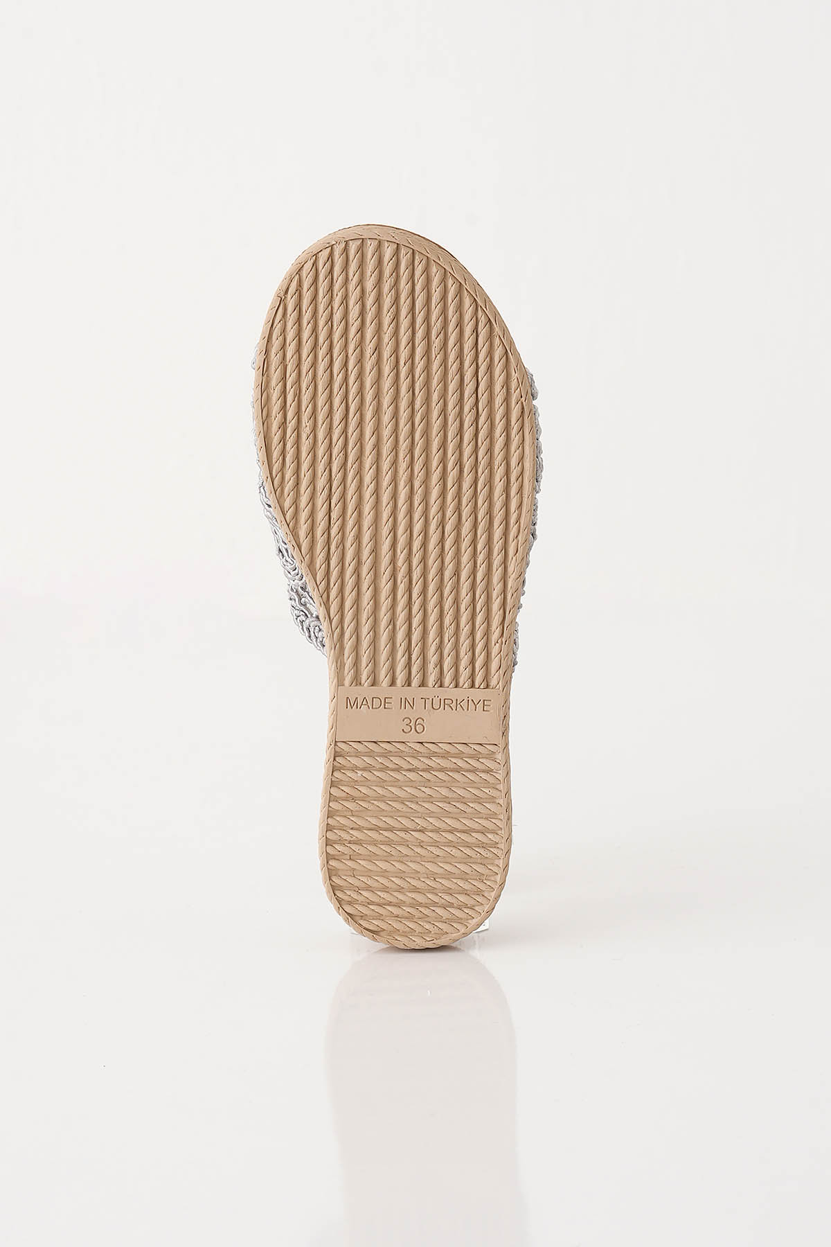 Hasır Terlik - 7029 Gri - 5