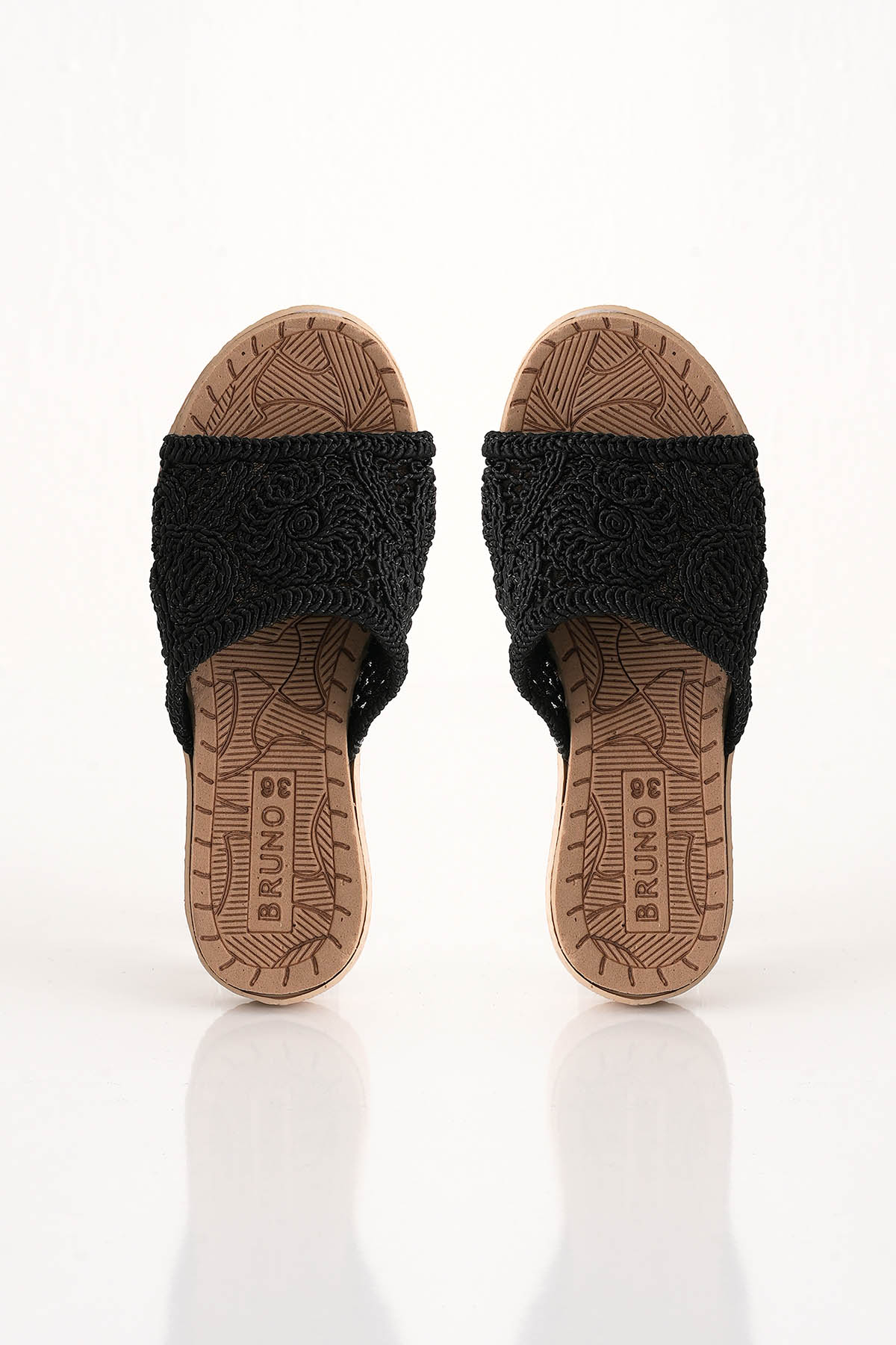 Hasır Terlik - 7029 Siyah - 5