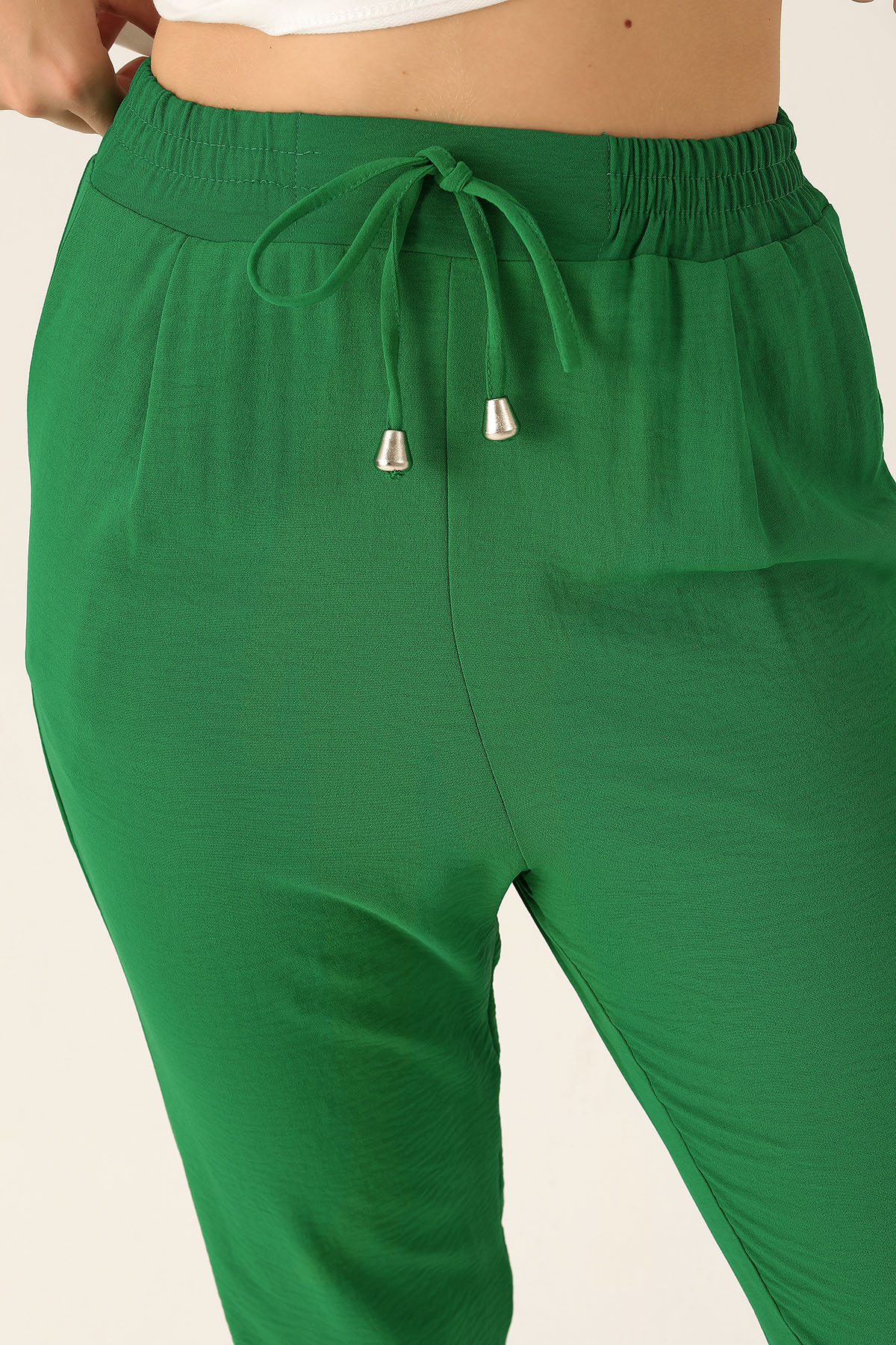 Havuç Bayan Pantolon - 6530A Benetton Yeşili - 6