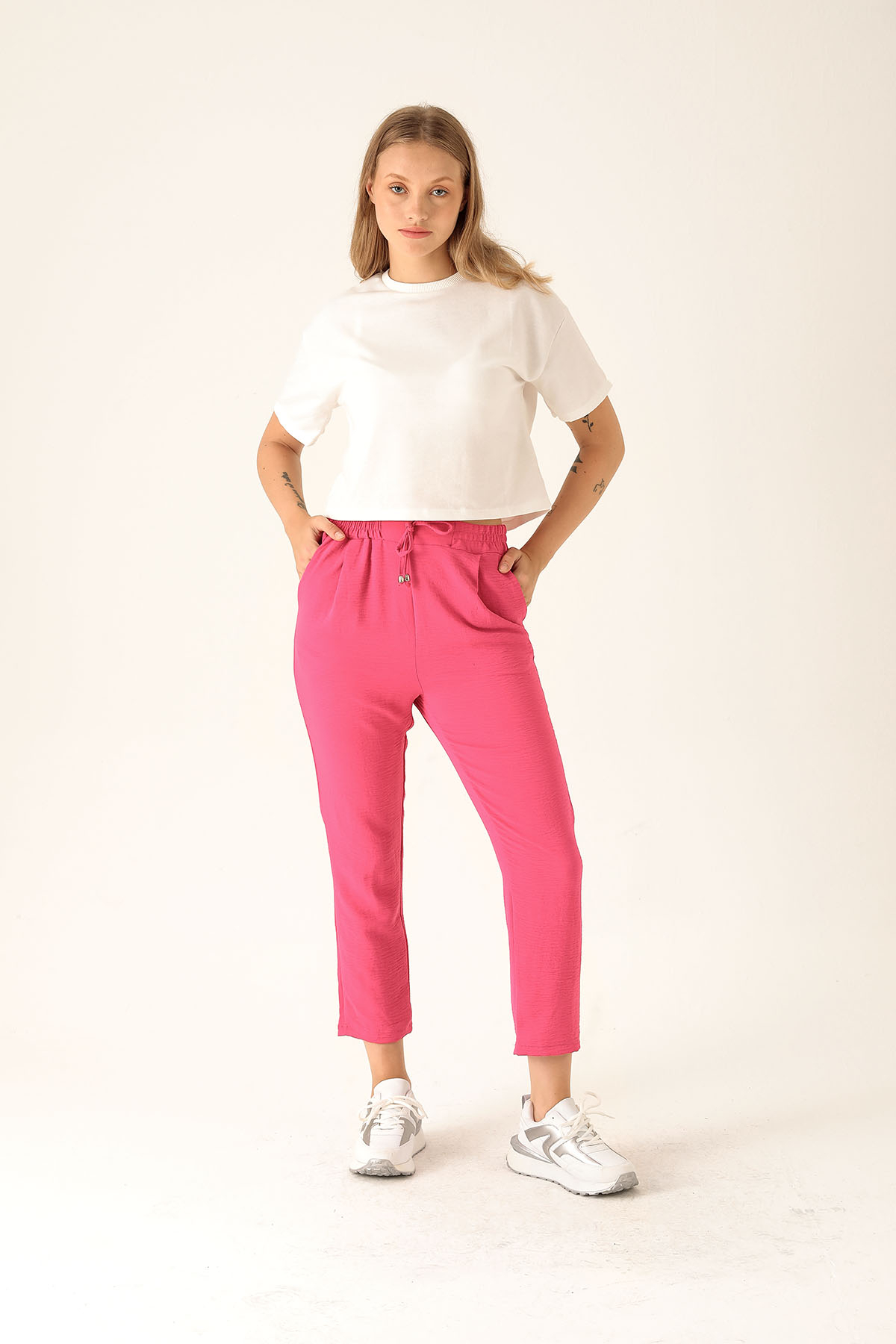 Havuç Bayan Pantolon - 6530A Fuşya - 2