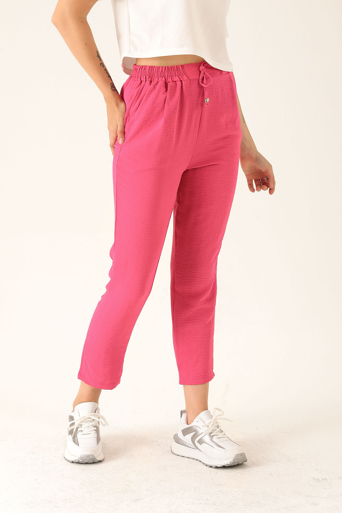 Havuç Bayan Pantolon - 6530A Fuşya - 3