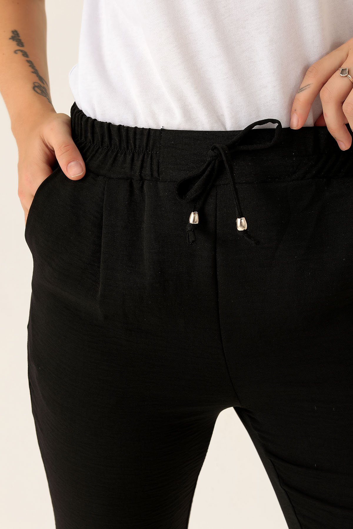 Havuç Bayan Pantolon - 6530A Siyah - 6