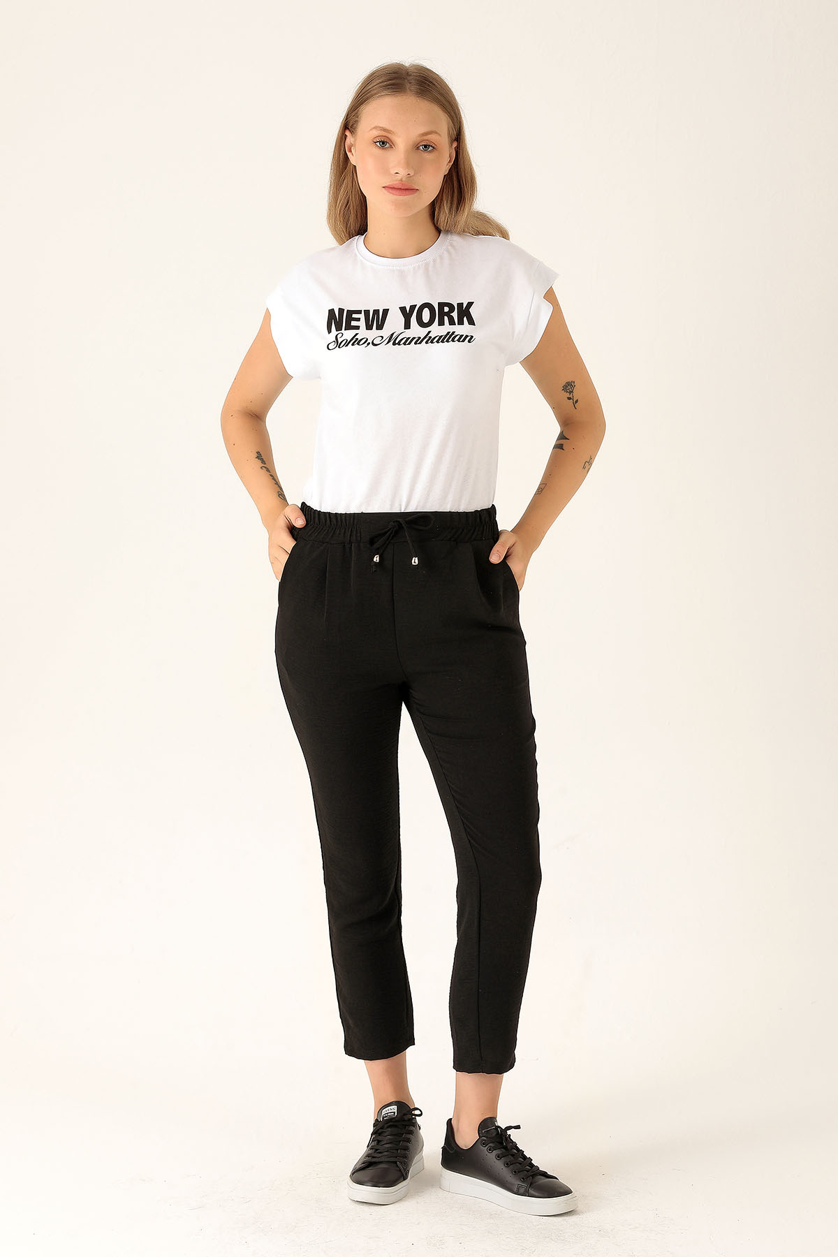 Havuç Bayan Pantolon - 6530A Siyah - 1