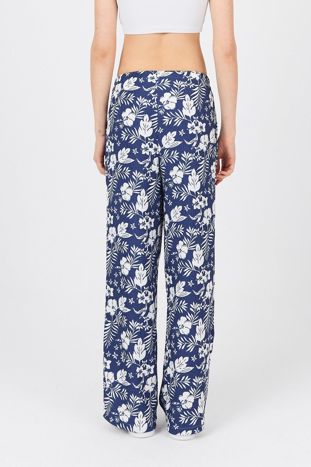 İndigo Bel Lastikli Desenli Pantolon 4725A - 5