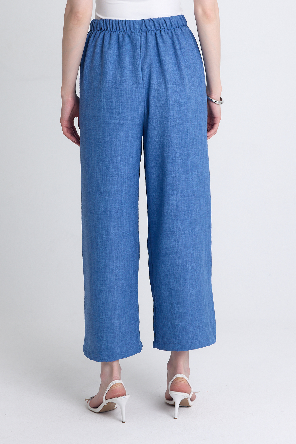 İndigo Bel Lastikli Pamuklu Örme Pantolon 8045A - 5