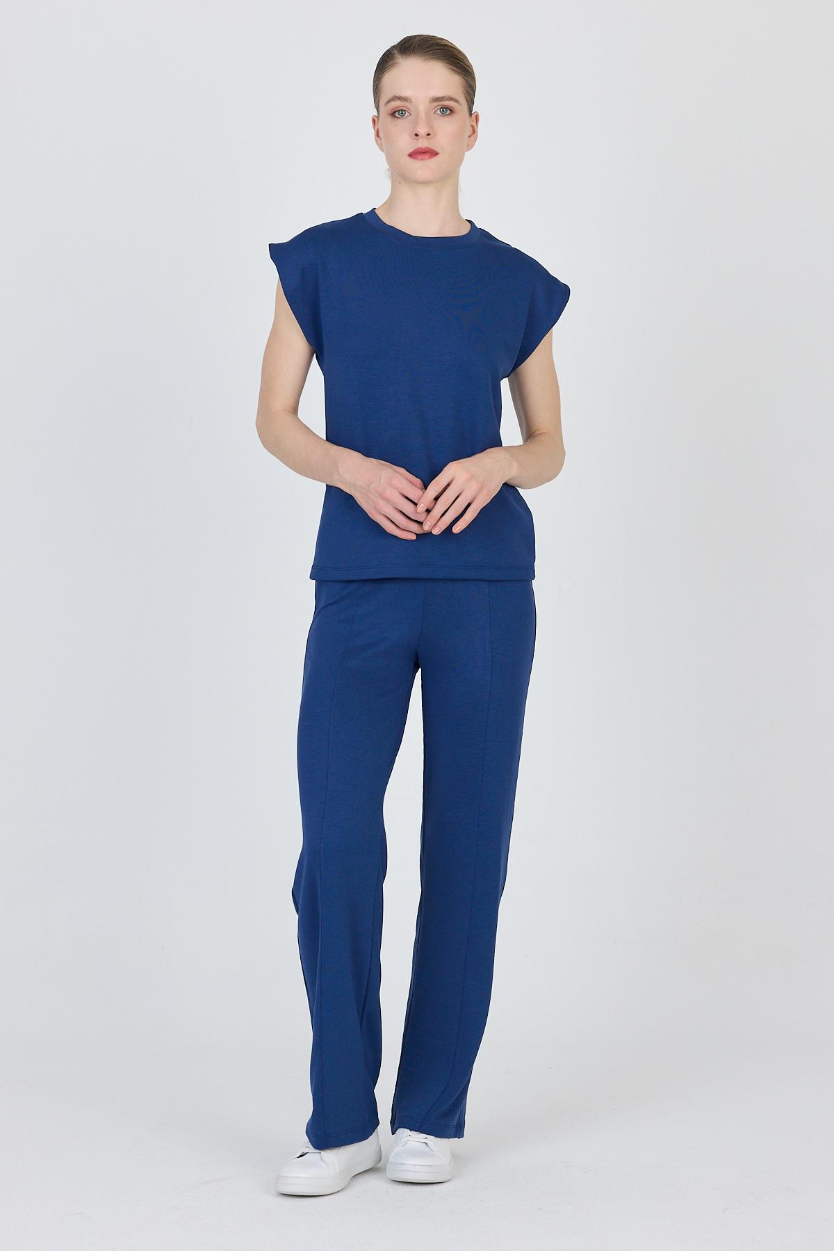 İndigo Bisiklet Yaka İkili Tişört Pantolon Takım 1502 - 7