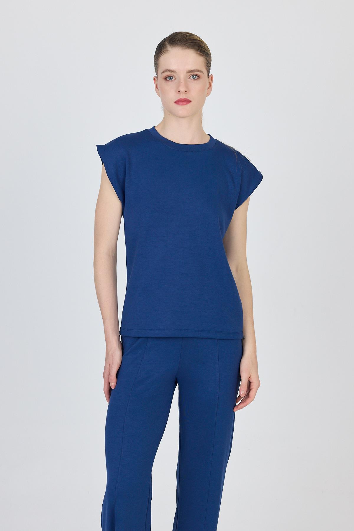 İndigo Bisiklet Yaka İkili Tişört Pantolon Takım 1502 - 3