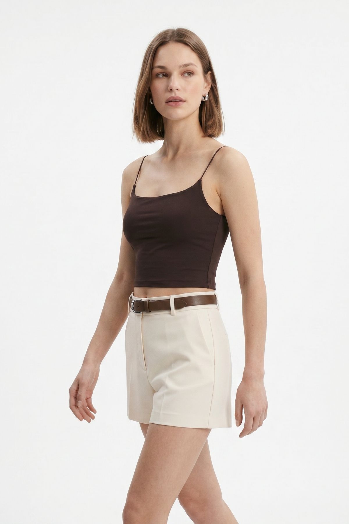 Kahve Askılı Kısa Atlet 947 - RAYS